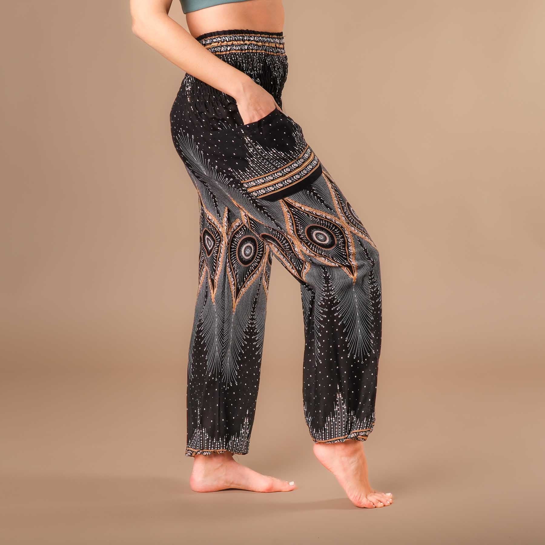 Yoga Haremshose Boho Pants Orient schwarz