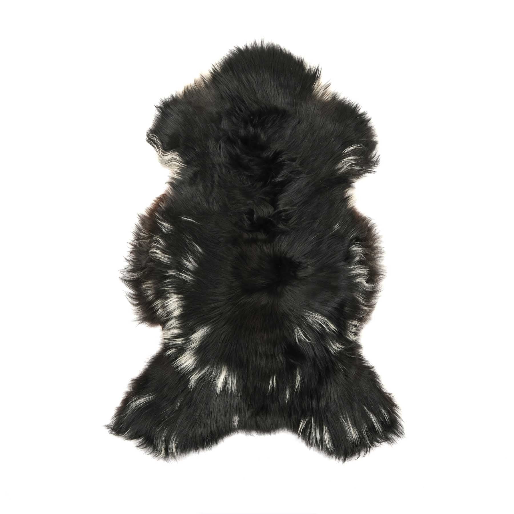 Pelle d'agnello merino a pezze bianco nero