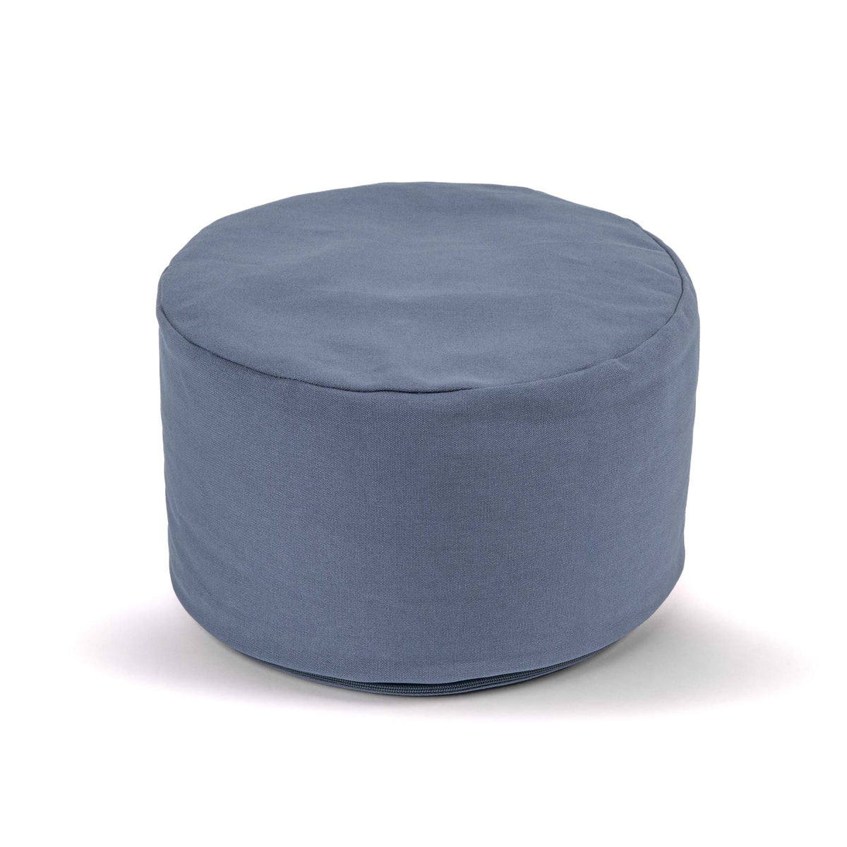 Cuscino da meditazione rotondo, tinta unita, extra alto, blu cielo