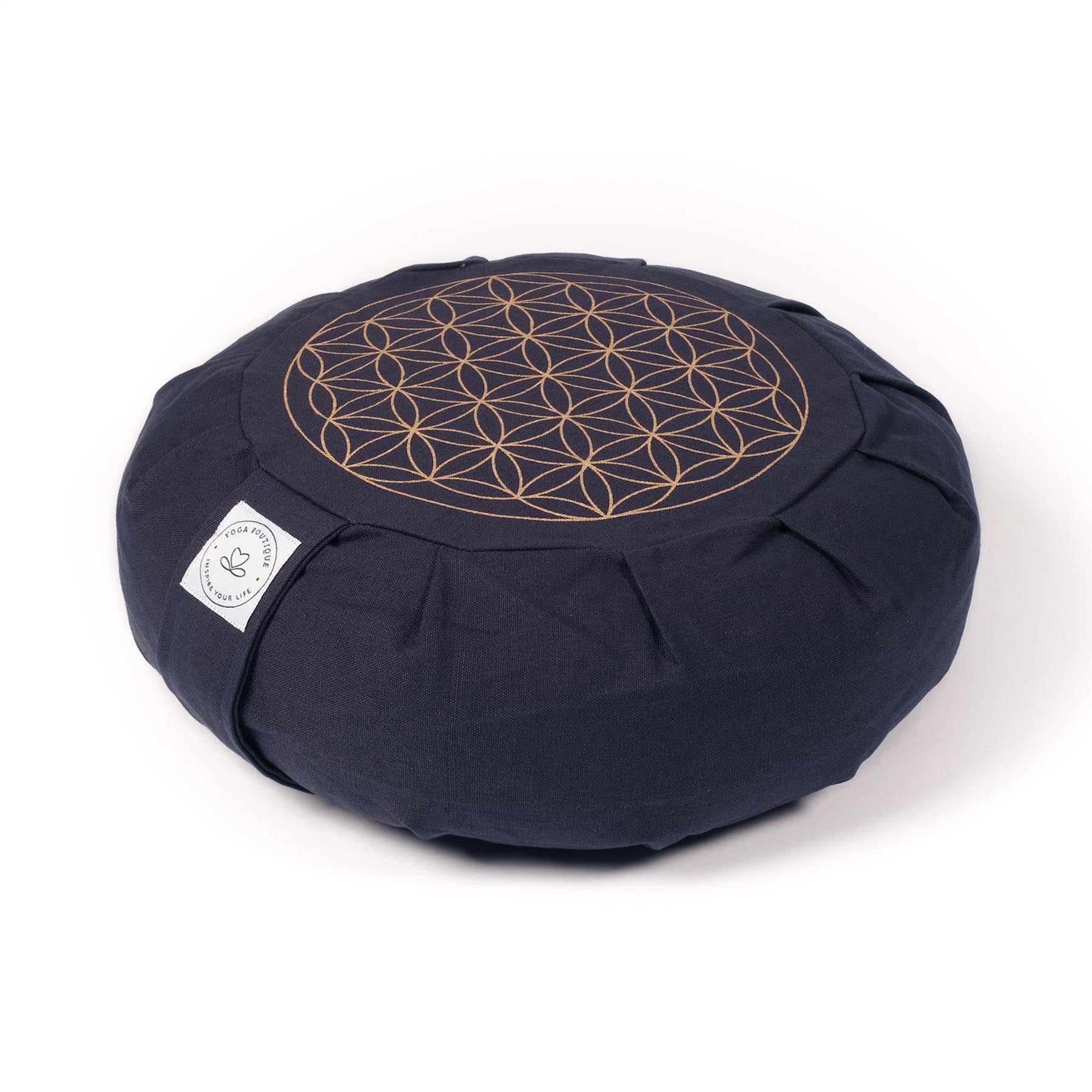 Meditationskissen Zafu blume des Lebens navy