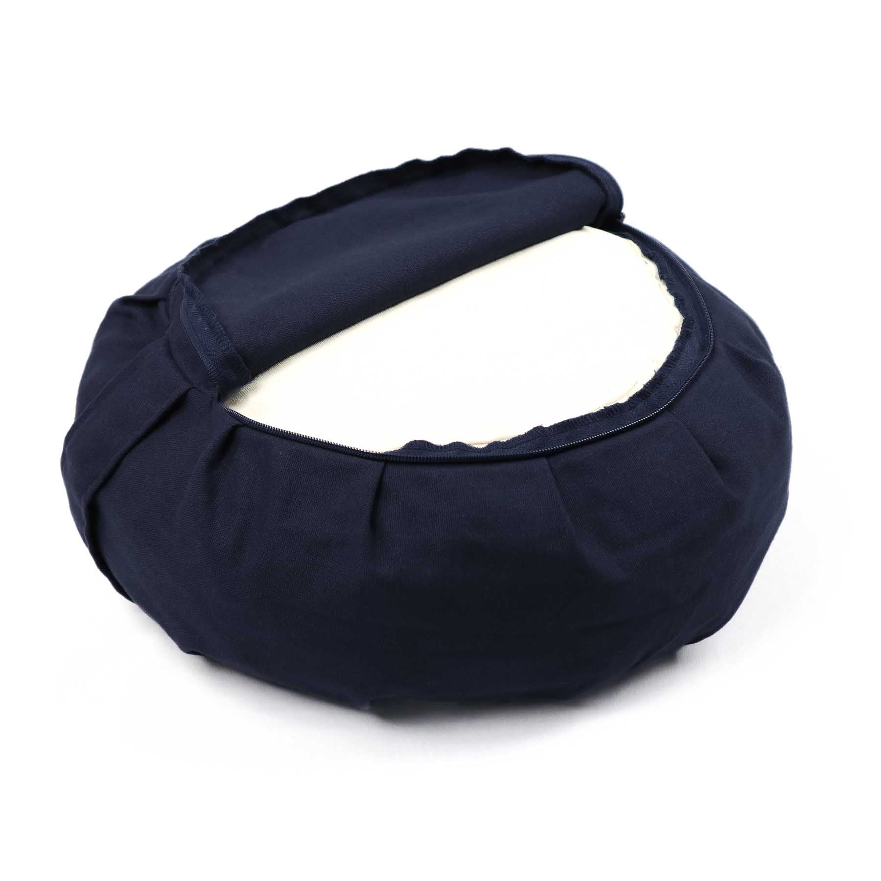 Meditationskissen Zafu uni navy blau