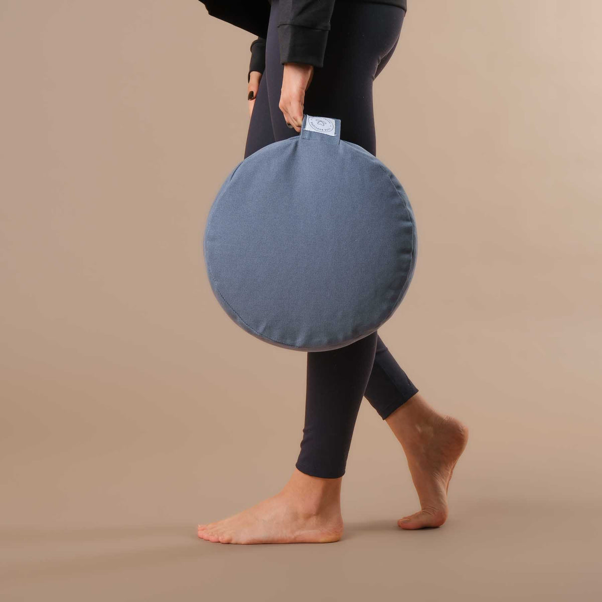 Meditationskissen rund uni SMALL zum Reisen blue-sky
