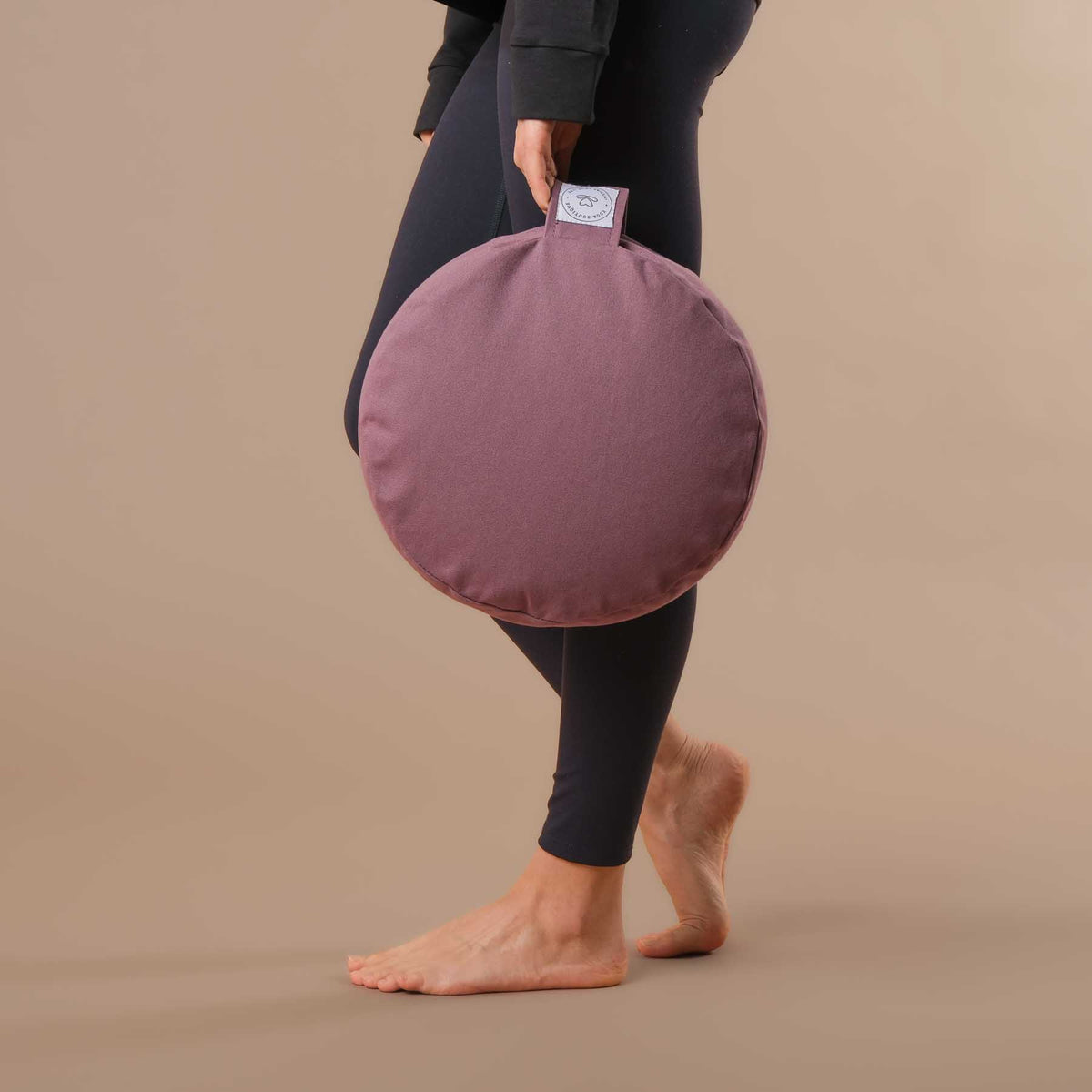Meditationskissen rund uni SMALL zum Reisen lavendel