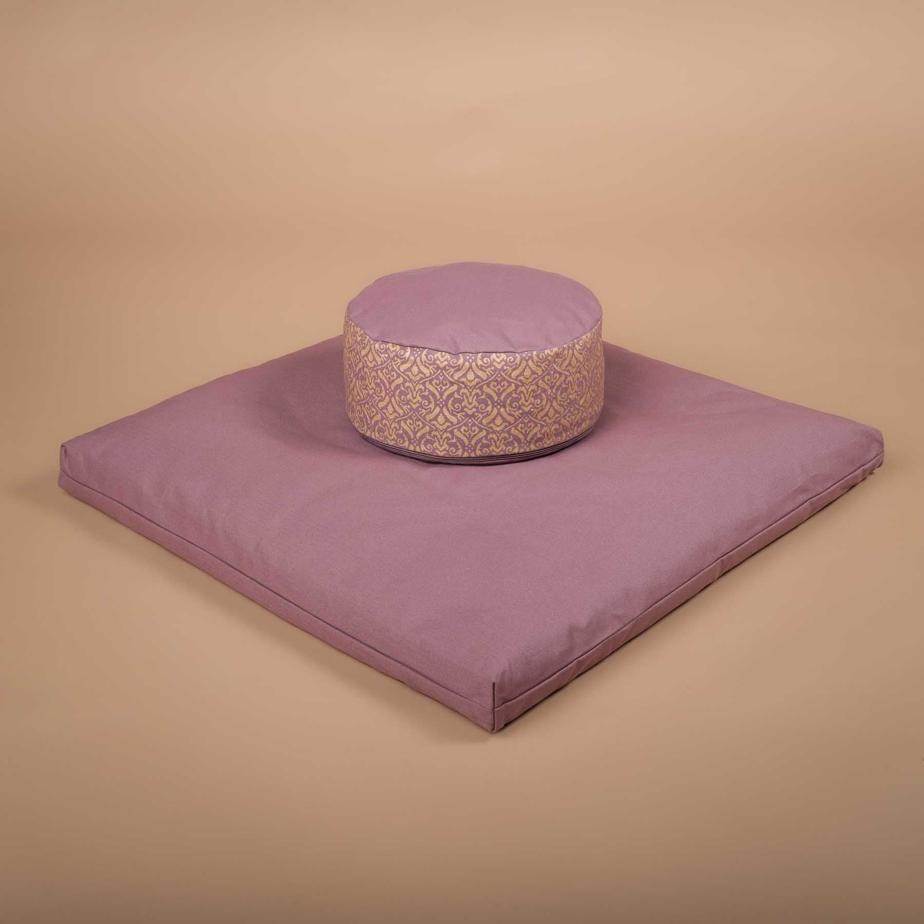 Meditationsmatte Zabuton Meditationsunterlage Baumwolle lavendel