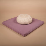 Meditationsmatte Zabuton Meditationsunterlage Baumwolle lavendel