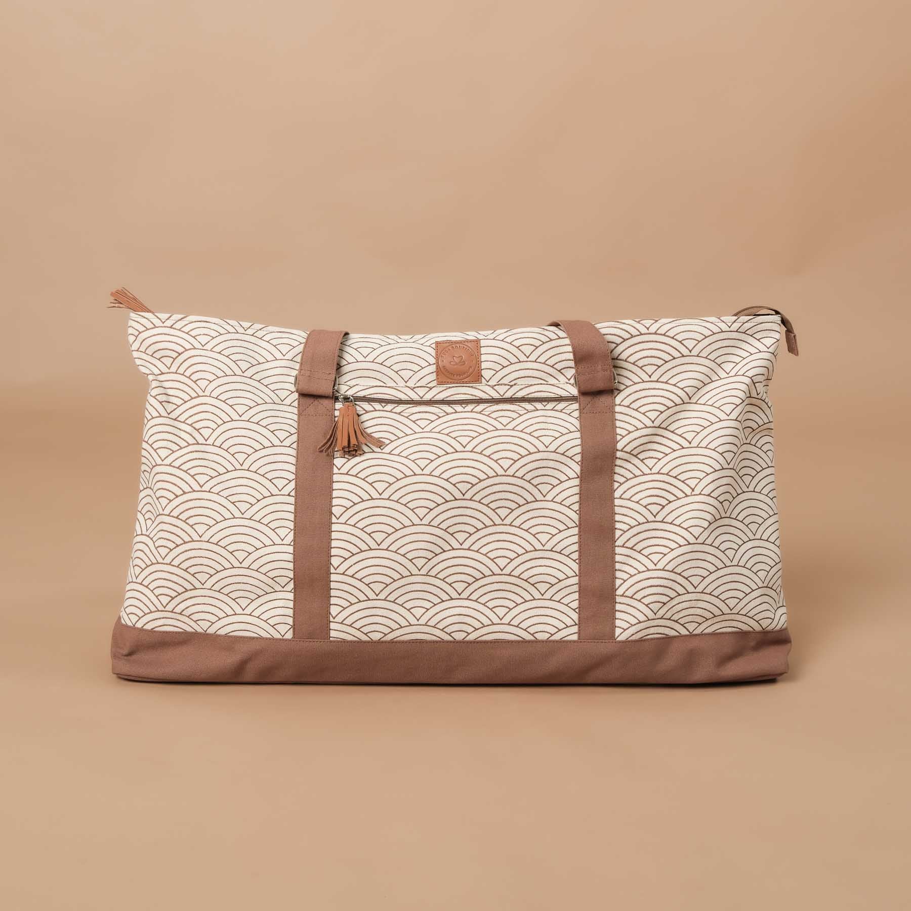Yoga Tasche gross - Reisetasche Waves brown-earth