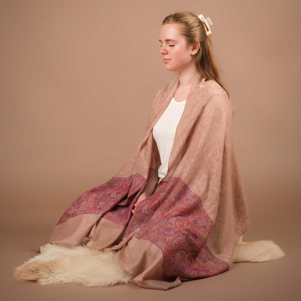 Meditationstuch Schal Feinwolle Toulouse