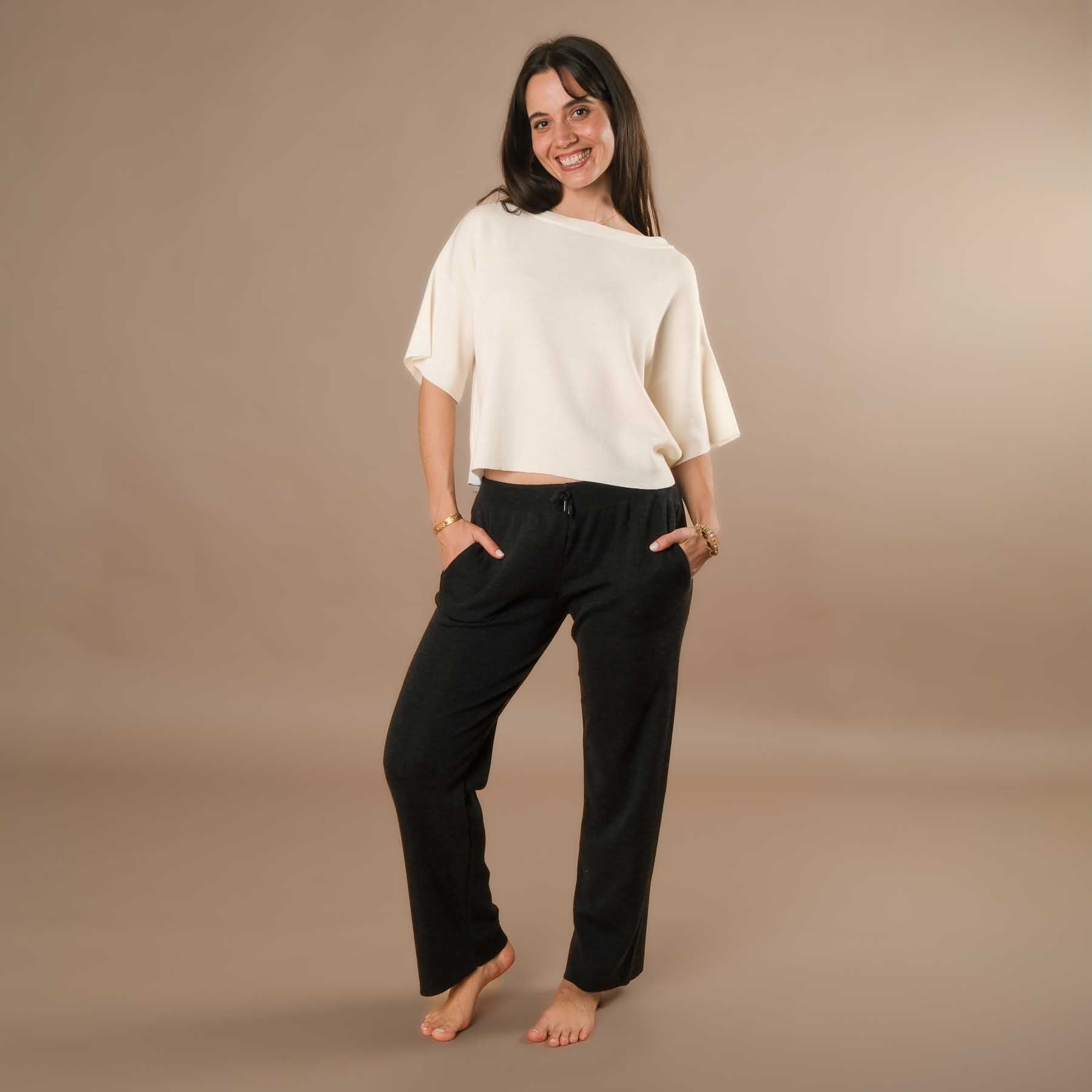 Culotte 100 % laine mérinos, fabriquée en Suisse, couleur anthracite