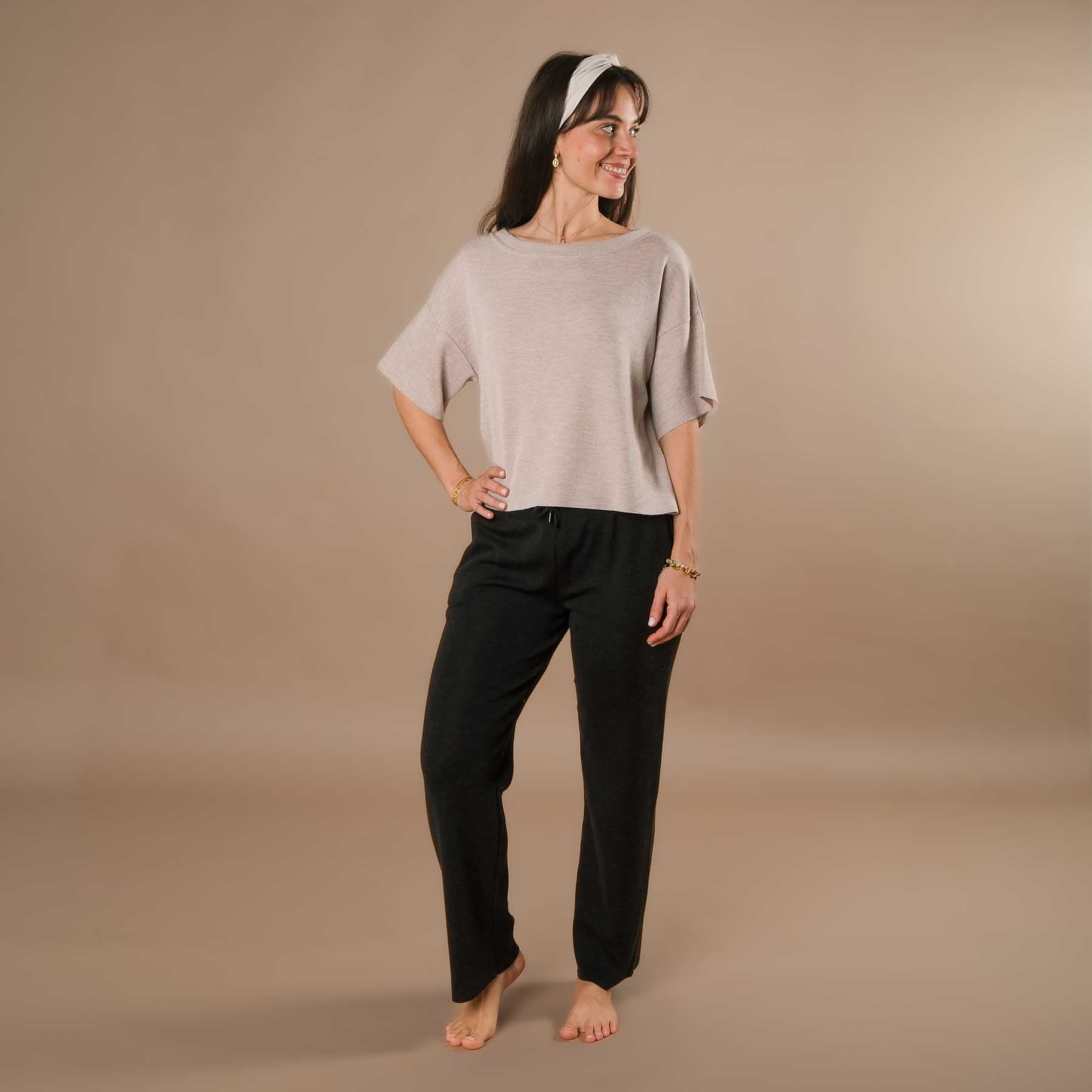 Culotte 100 % laine mérinos, fabriquée en Suisse, couleur anthracite