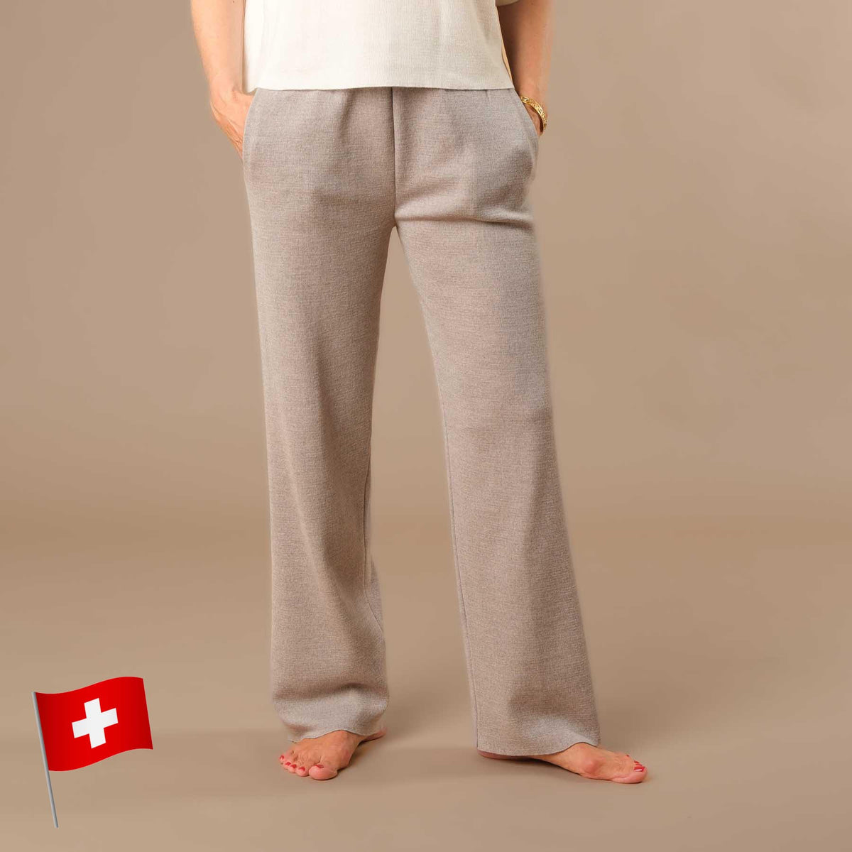 Culotte Hose 100% Merino Swiss made beige