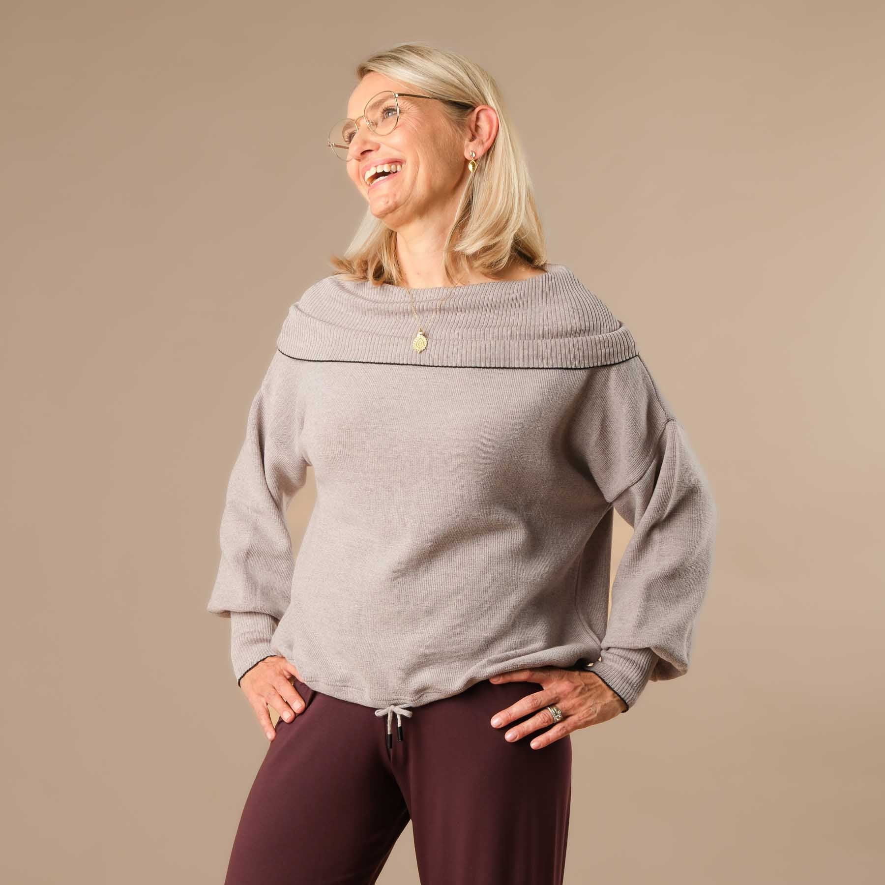Merino Rollkragen Pullover nachhaltig und Swiss made beige 