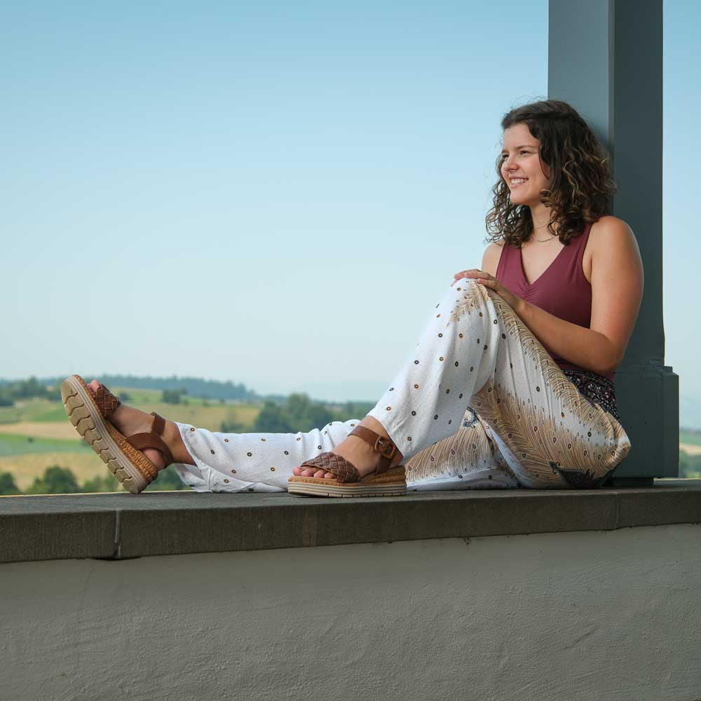 Sommerhose Palazzo Feather weiss
