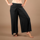 Palazzo Hose Marlenehose uni schwarz