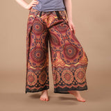 Palazzo Wrap Hose Mandala berry luftig leichter Stoff