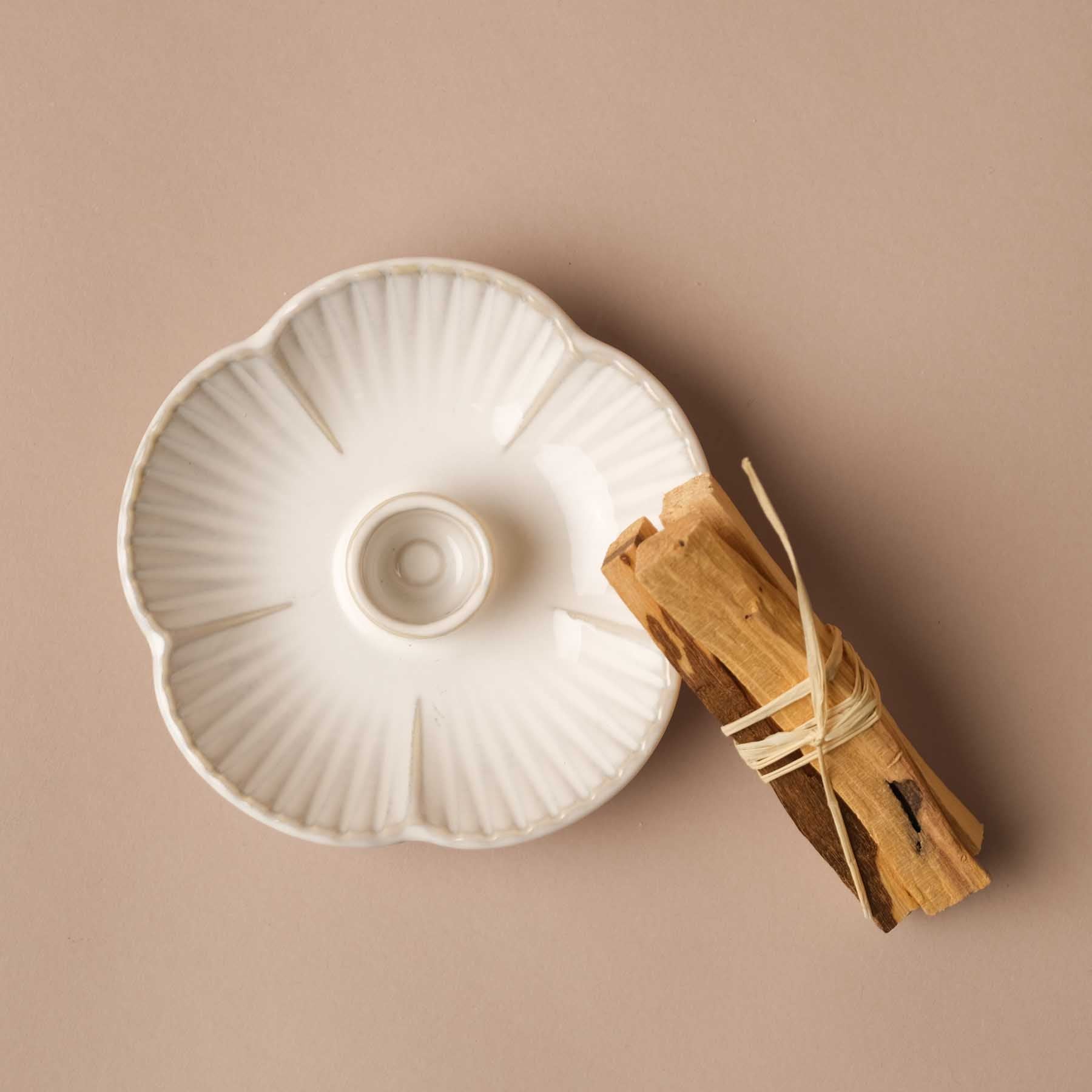 Palo Santo Halter Keramik beige