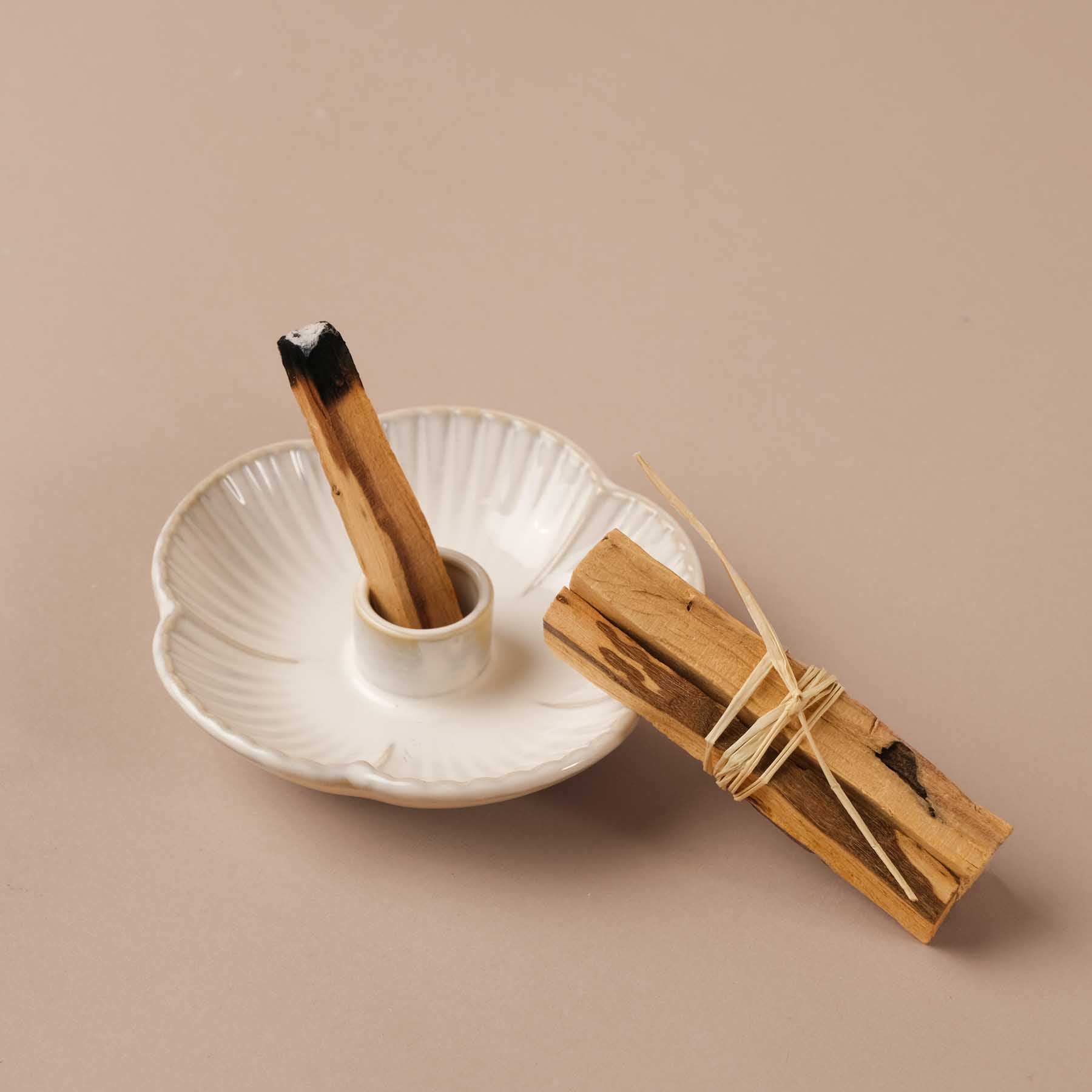 Palo Santo Halter Keramik beige