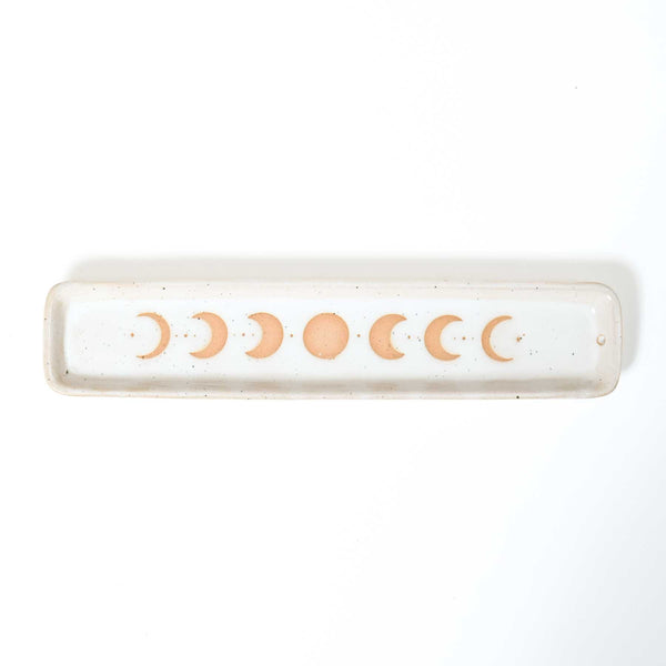 Räucherstäbchenhalter Mondphase aus Keramik