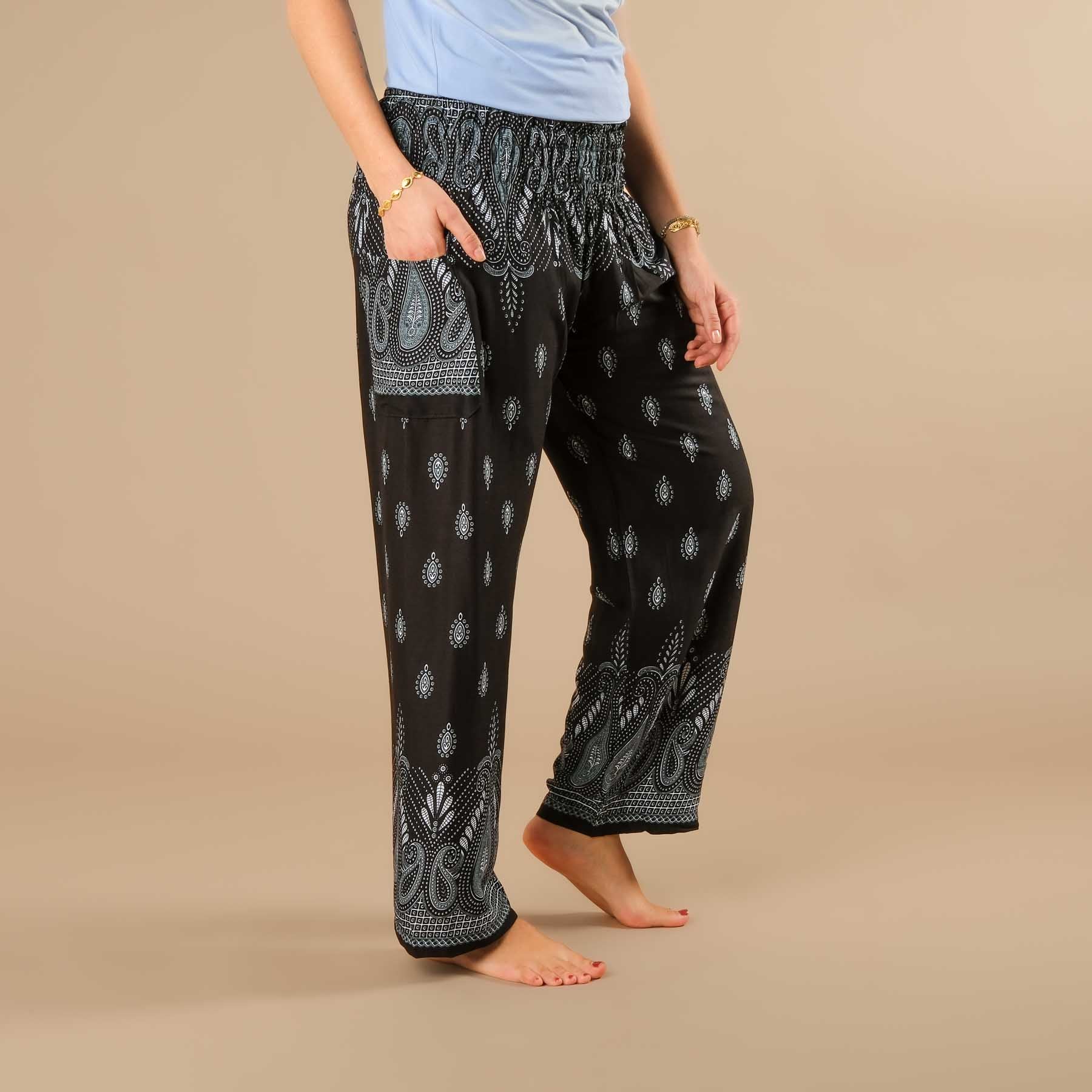 Pantalon d'été Palazzo Bliss noir