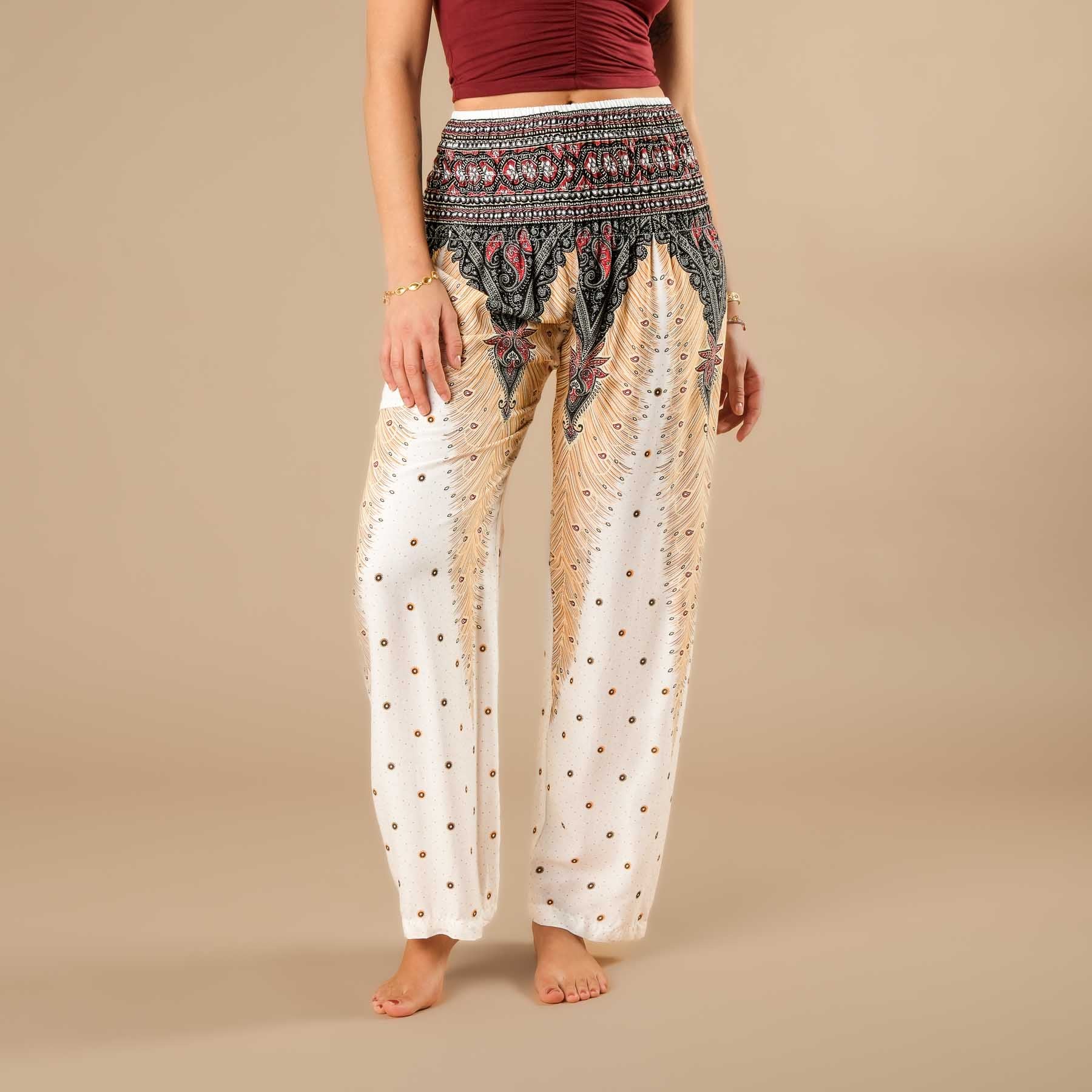 Pantalon d'été Palazzo Plume blanc