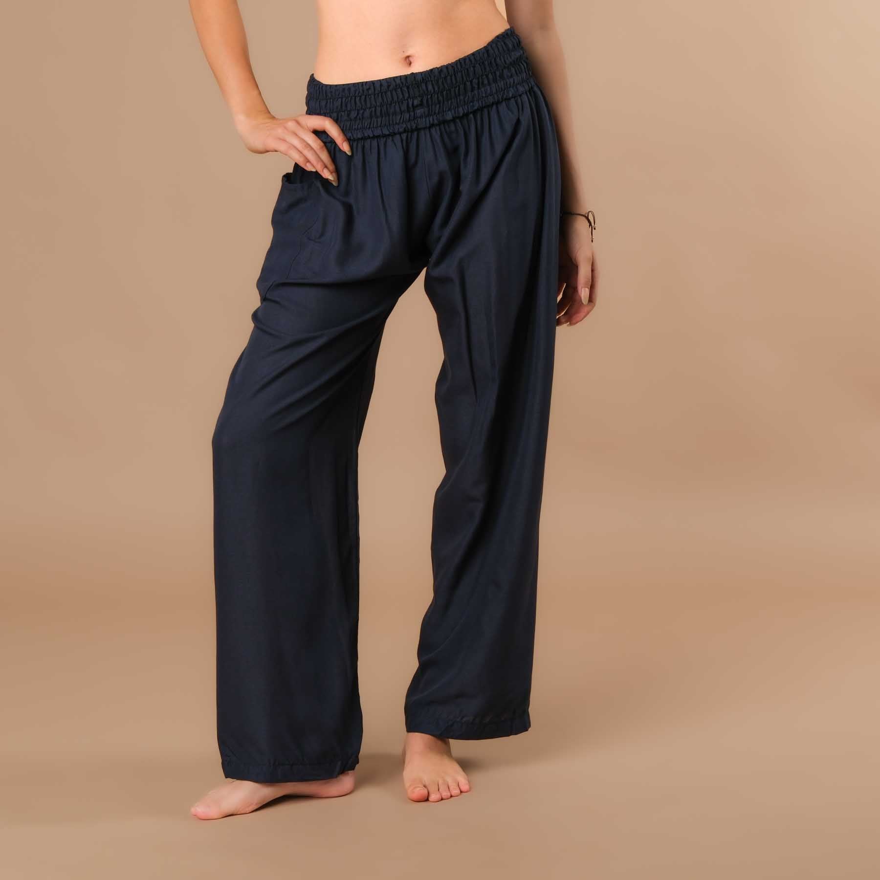 Sommerhose Palazzo uni navy
