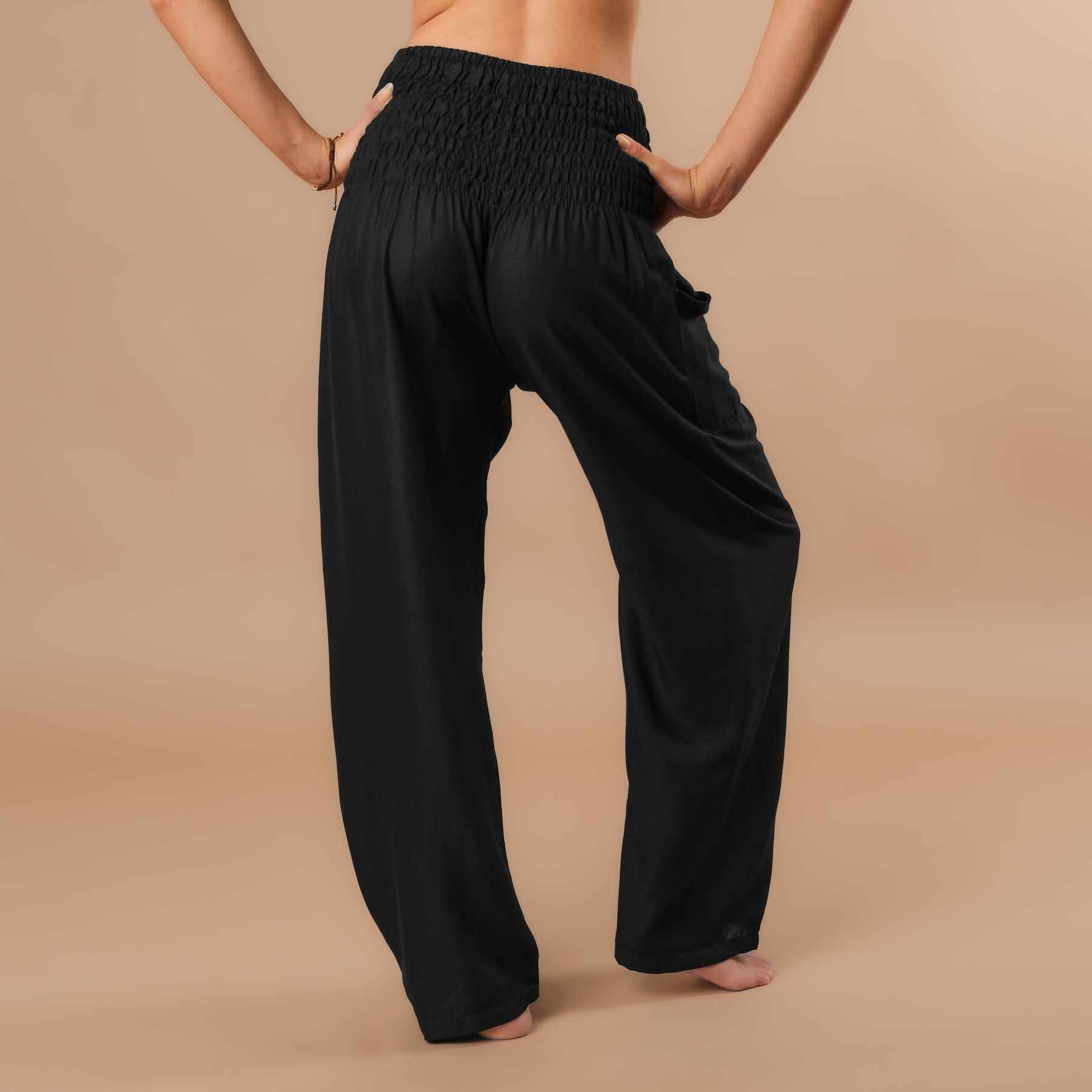 Sommerhose Palazzo uni schwarz