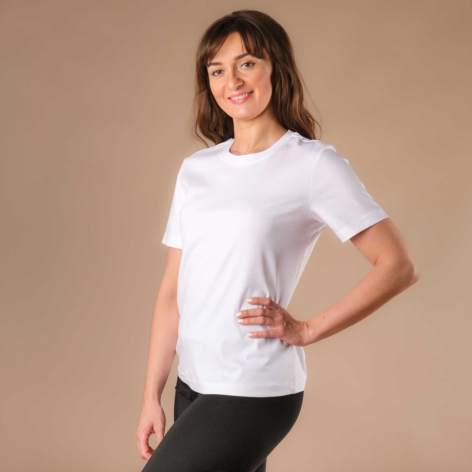 Yoga T-Shirt Elegance kurzarm weiss