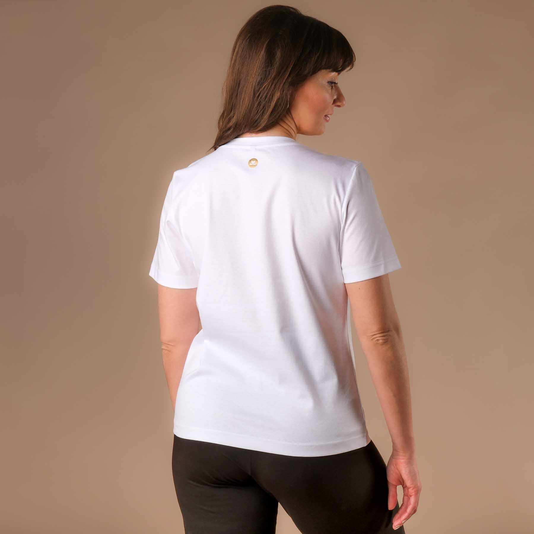 Yoga T-Shirt Elegance kurzarm weiss