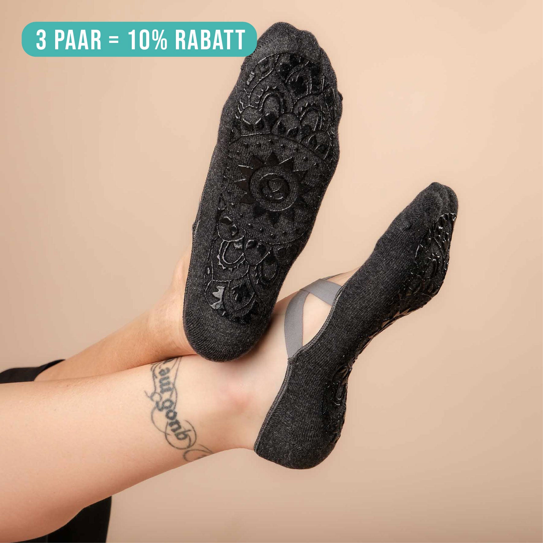 Yoga Anti Rutsch Socken anthrazit