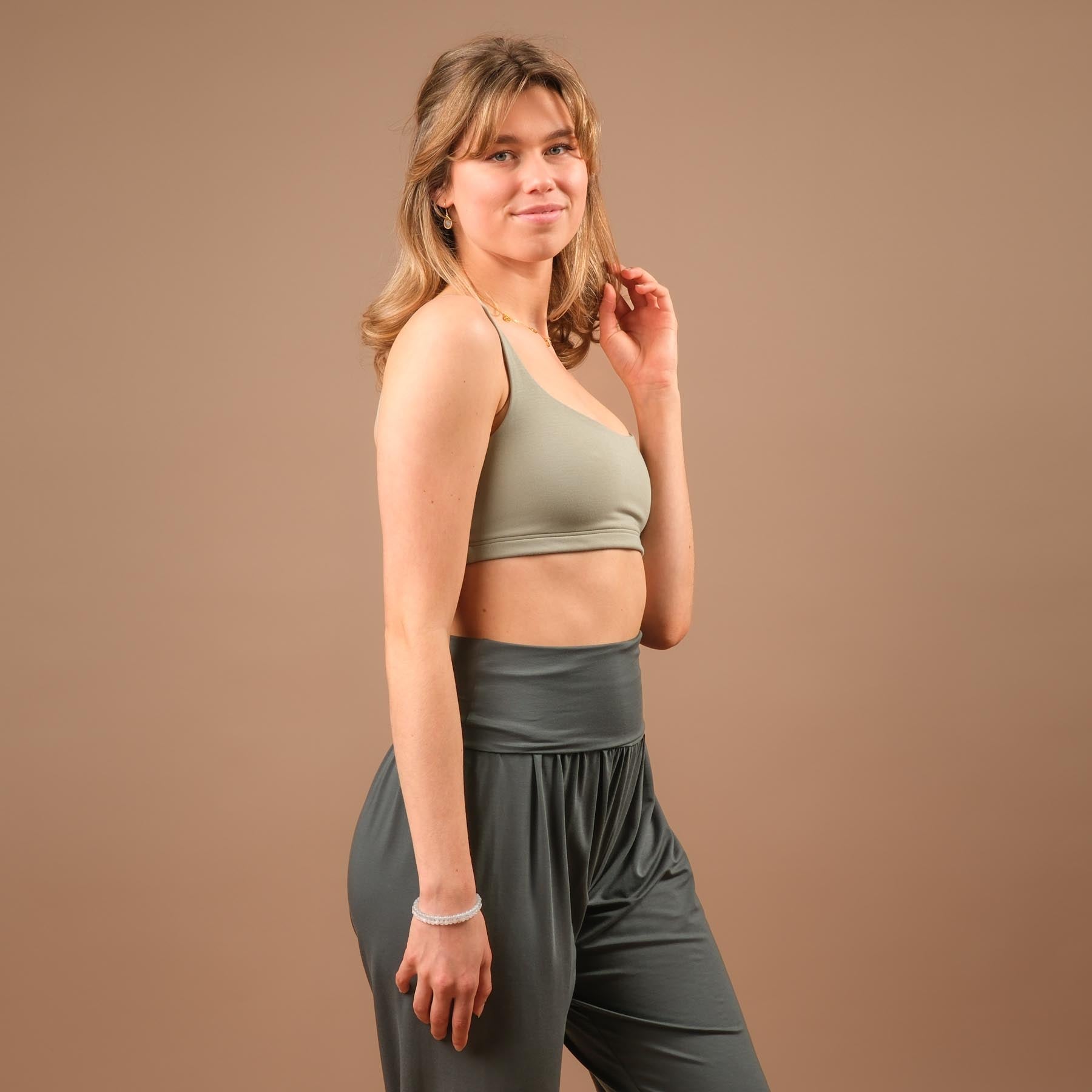 Yoga Bra Comfy Swiss made jade-gruen