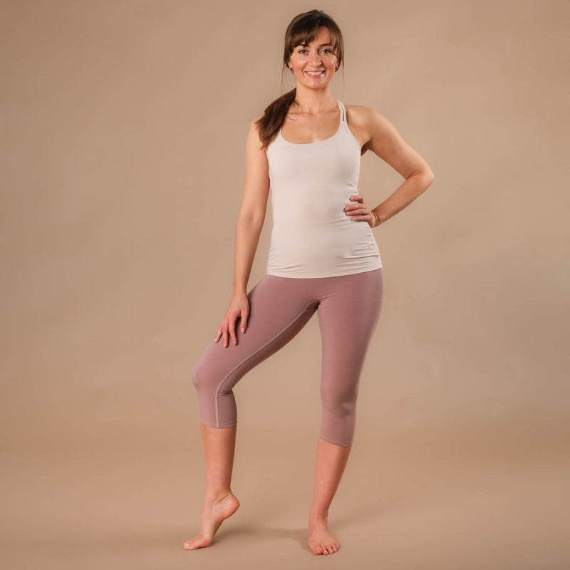 Yoga Capri Leggings Comfy rosewood nachhaltig in der Schweiz hergestellt