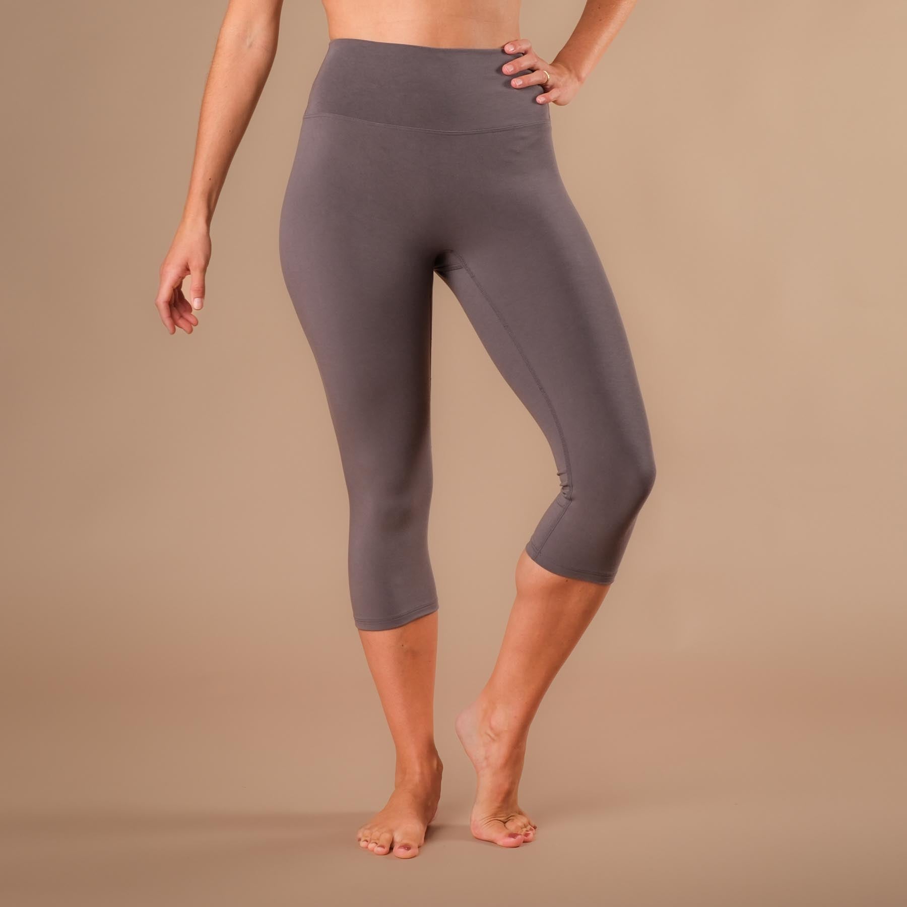 Yoga Capri Leggings Comfy steel-grey nachhaltig in der Schweiz hergestellt