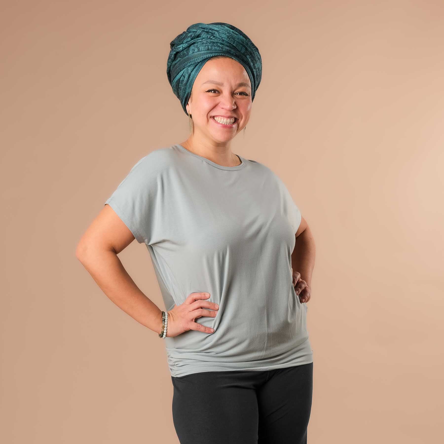 Yoga Shirt Comfy kurzarm nachhaltig in der Schweiz hergestellt green-water