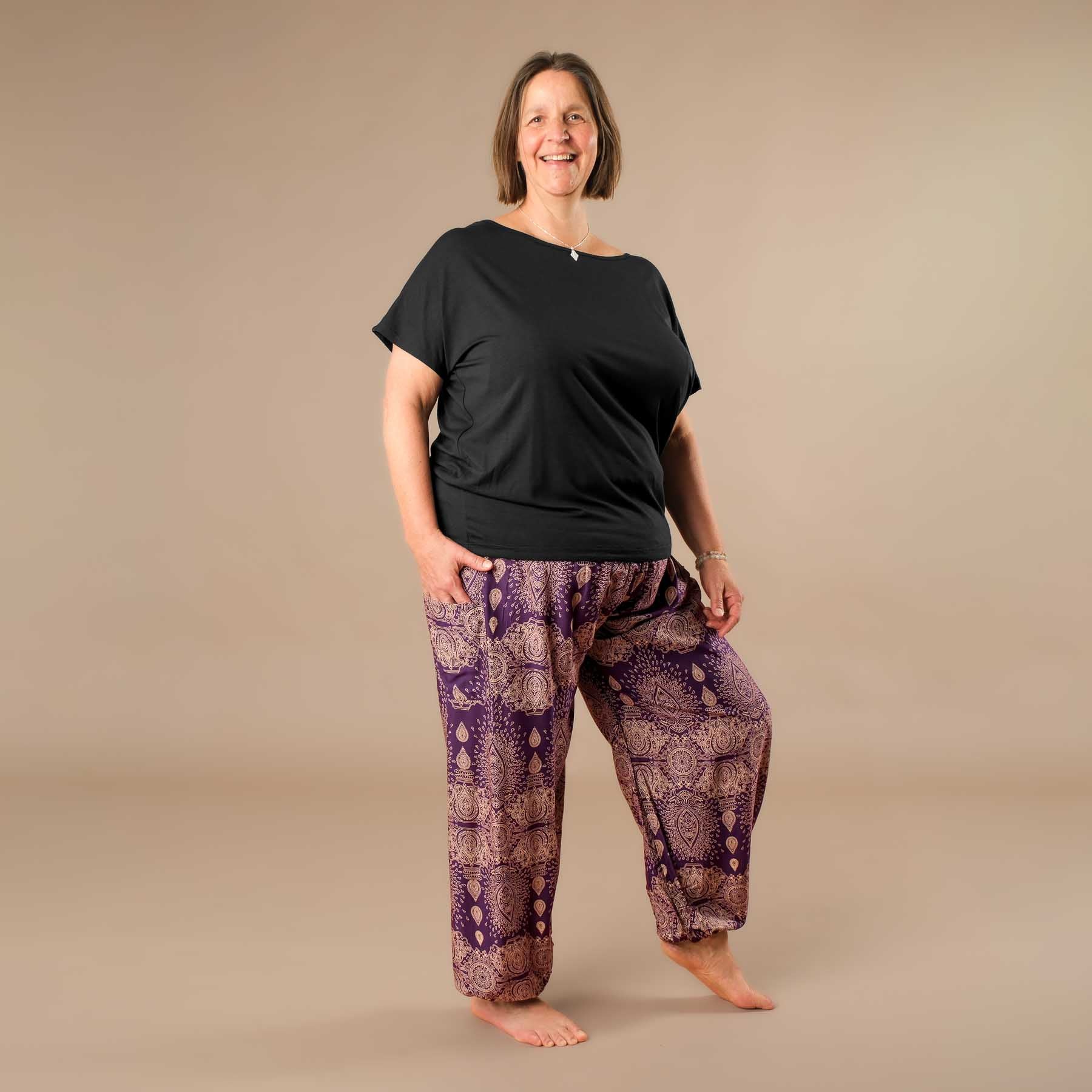 Pantalon de yoga harem Dream plum