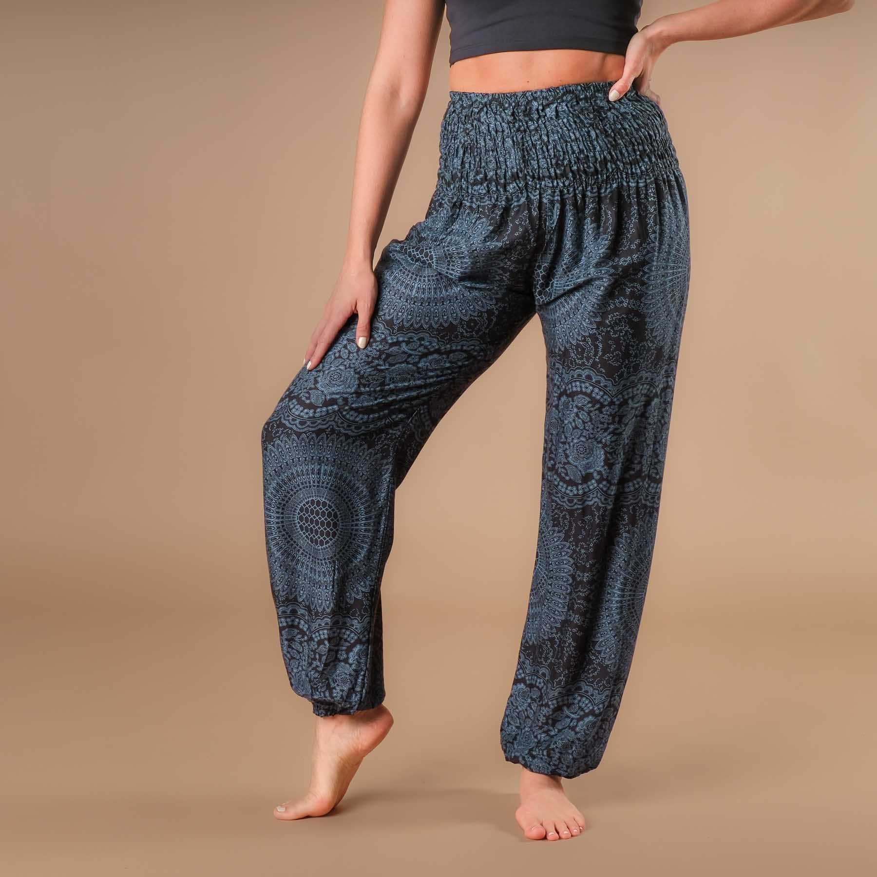 Yoga Haremshose Boho Pants Indian Summer schwarz