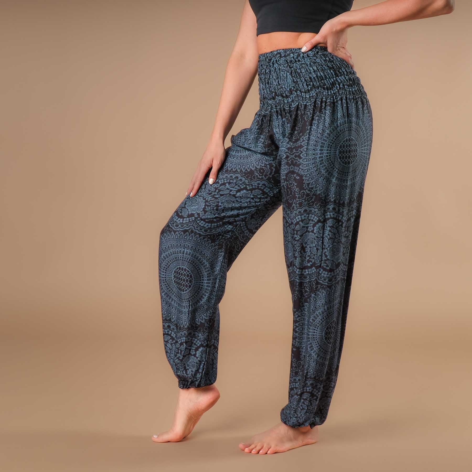 Yoga Haremshose Boho Pants Indian Summer schwarz