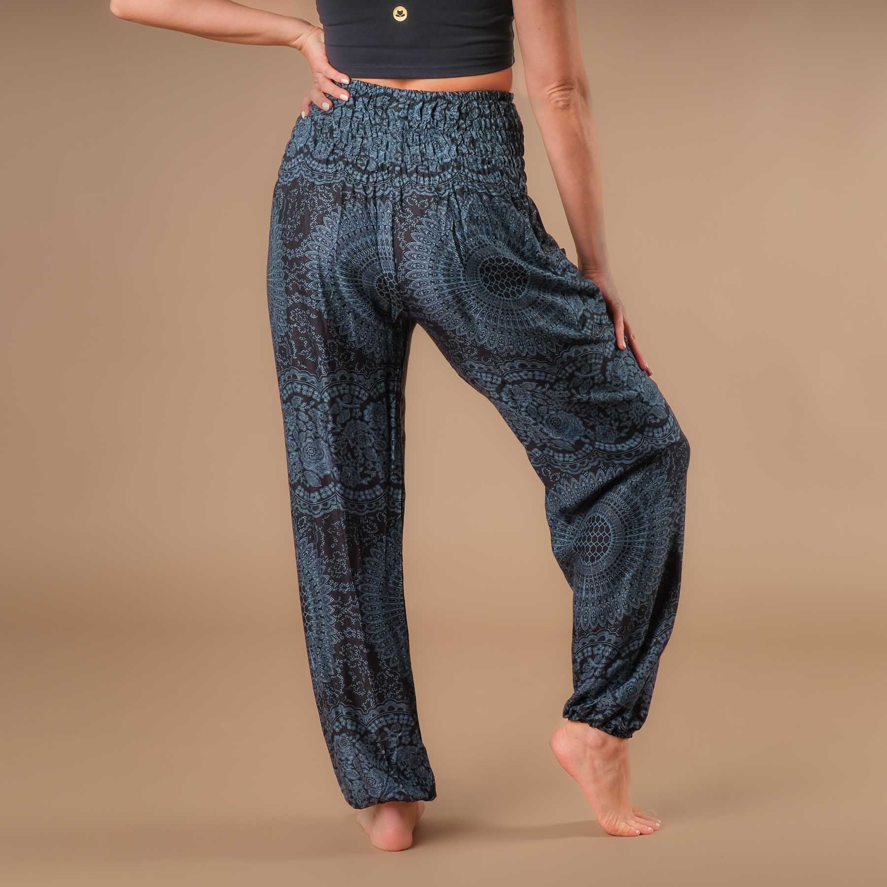 Yoga Haremshose Boho Pants Indian Summer schwarz