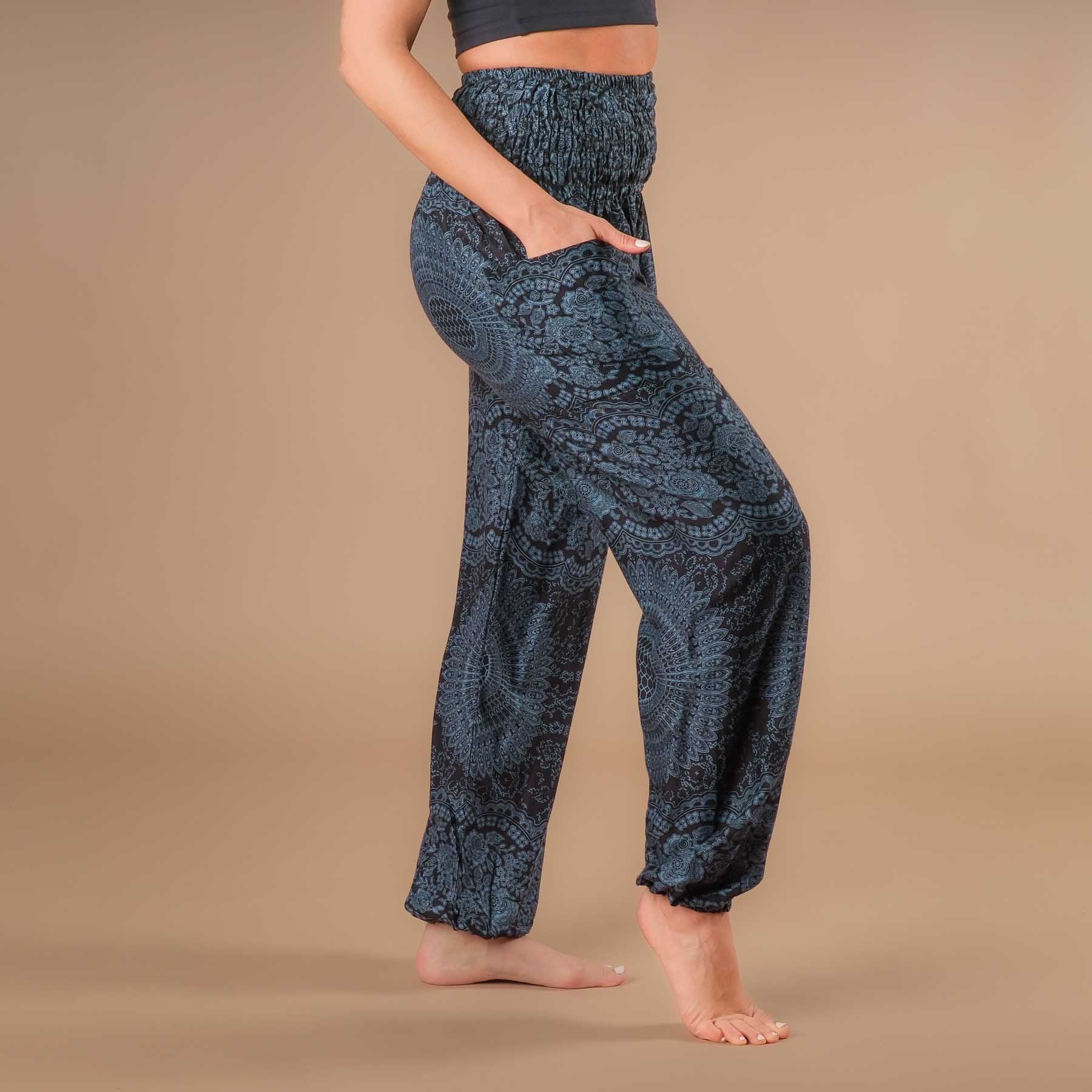 Yoga Haremshose Boho Pants Indian Summer schwarz