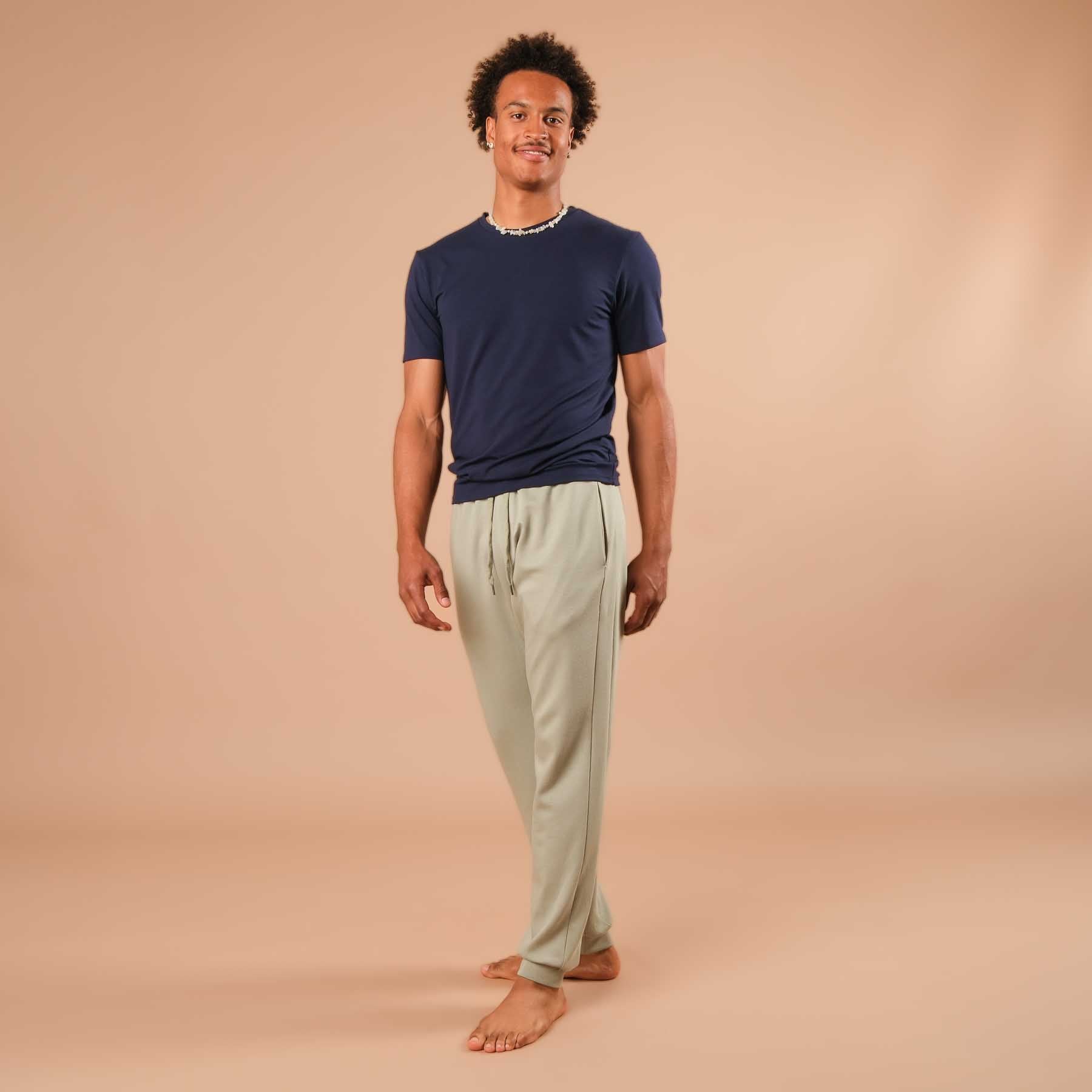 Herren Yoga Jogging-Hose Sweatpants jade-gruen