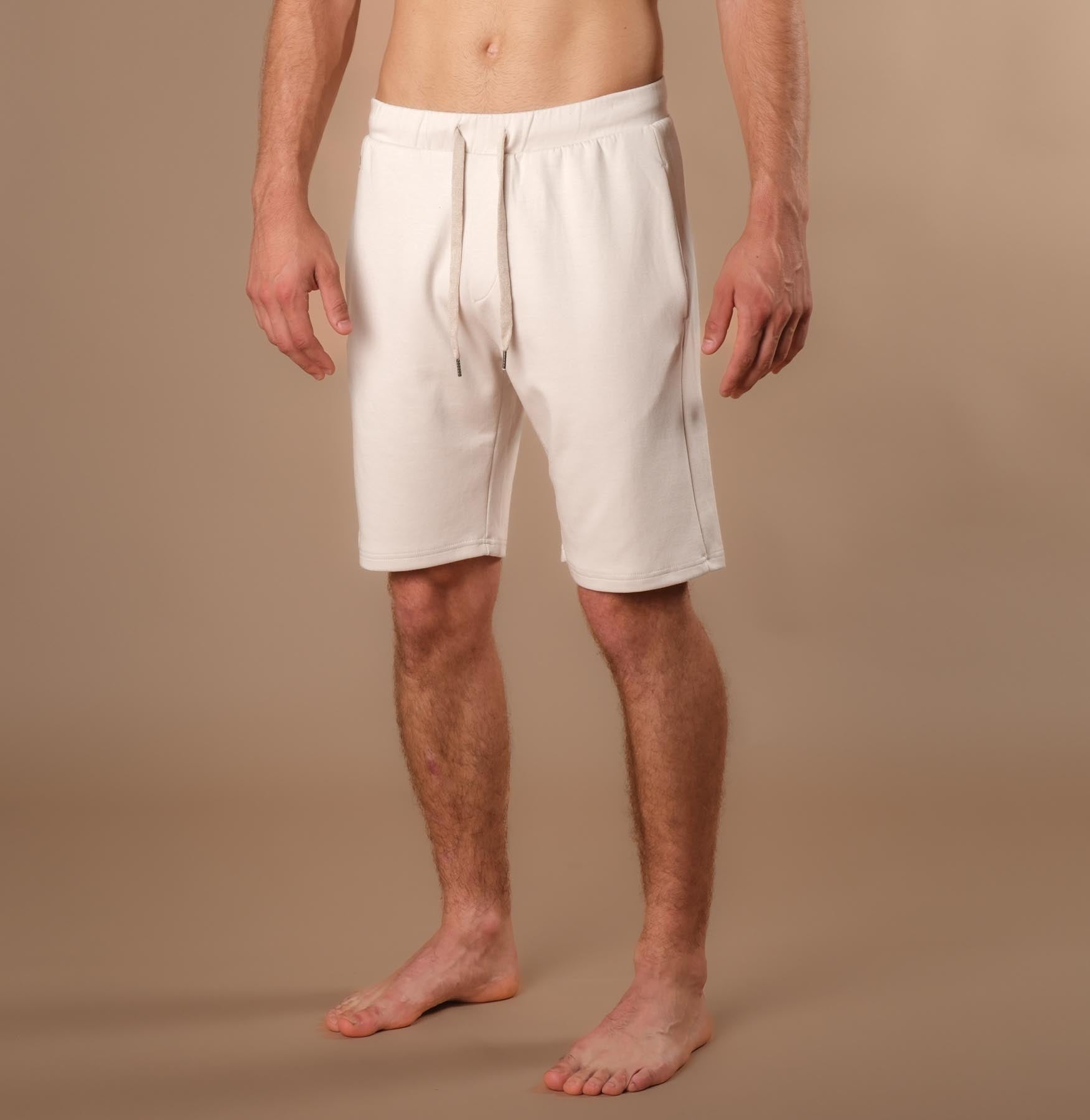 Herren Yoga Shorts ecru