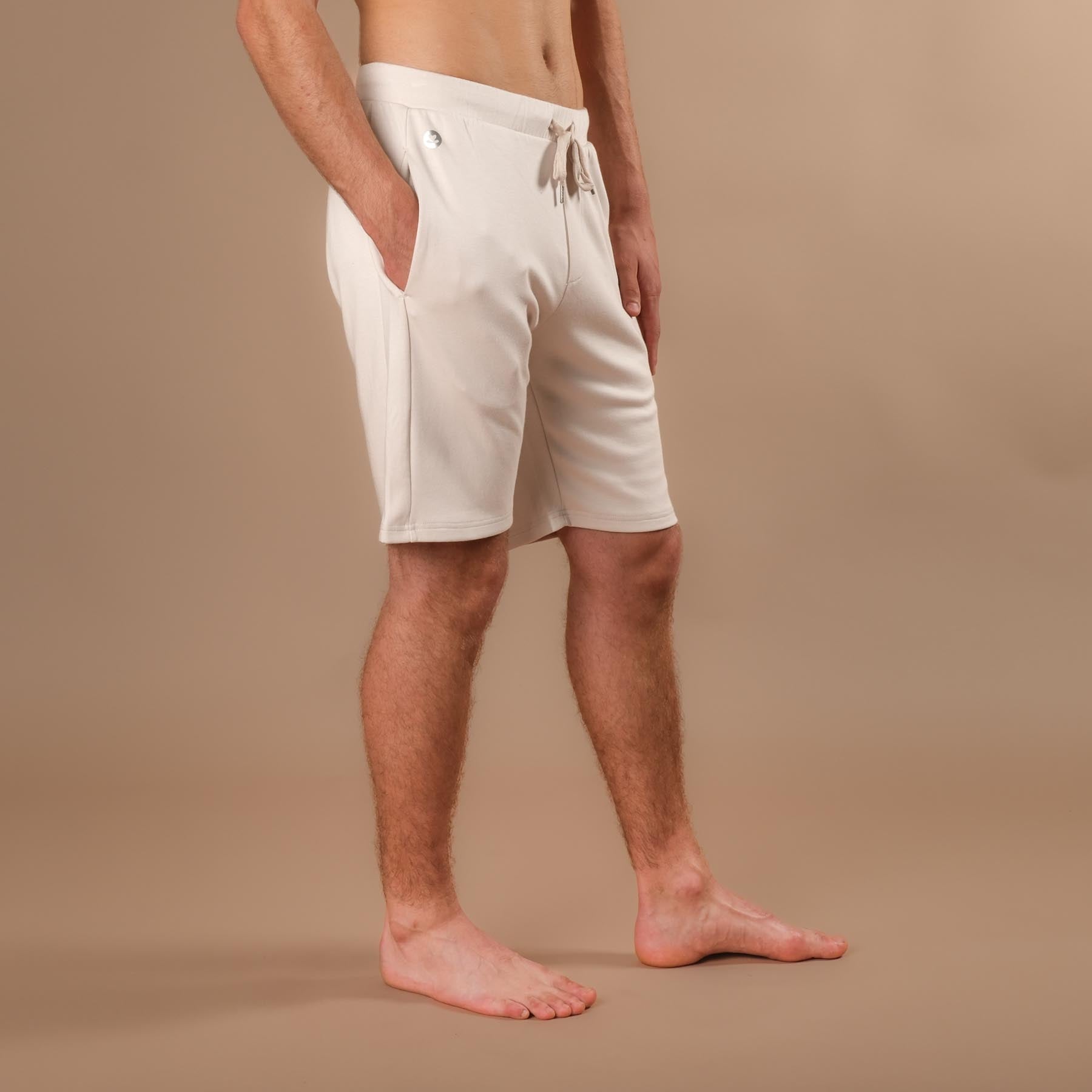 Herren Yoga Shorts ecru