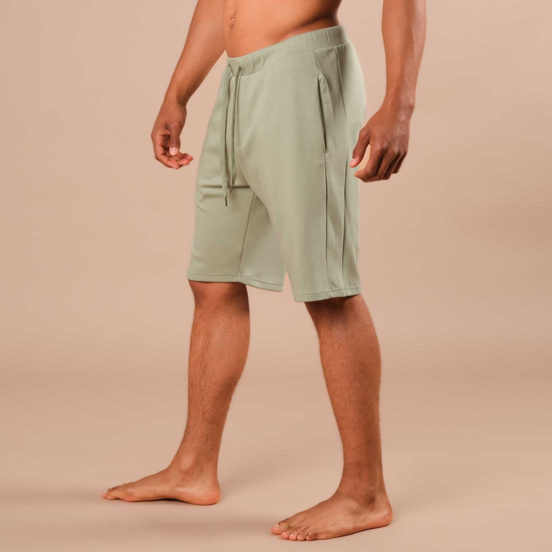 Herren Yoga Shorts jade-gruen