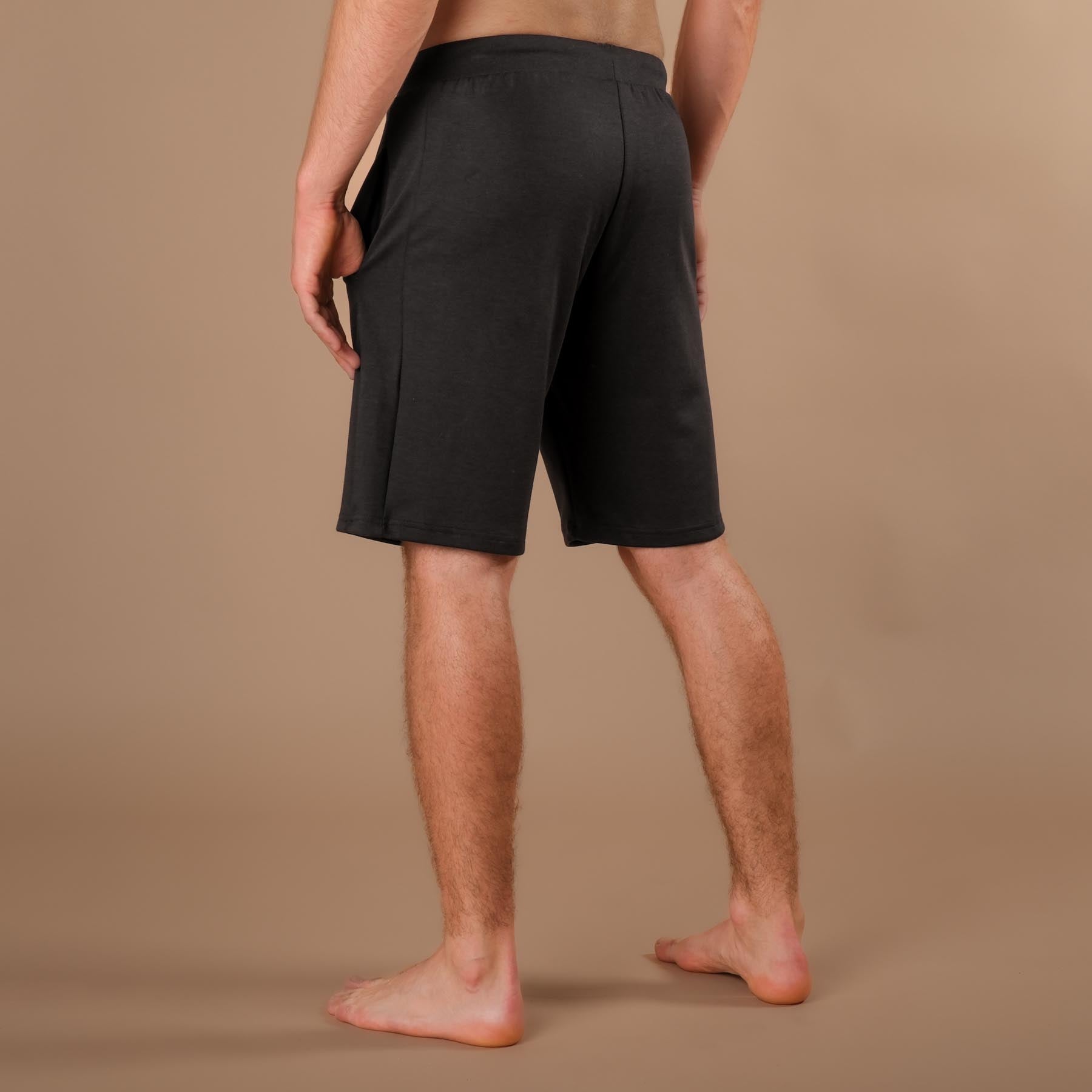 Herren Yoga Shorts schwarz