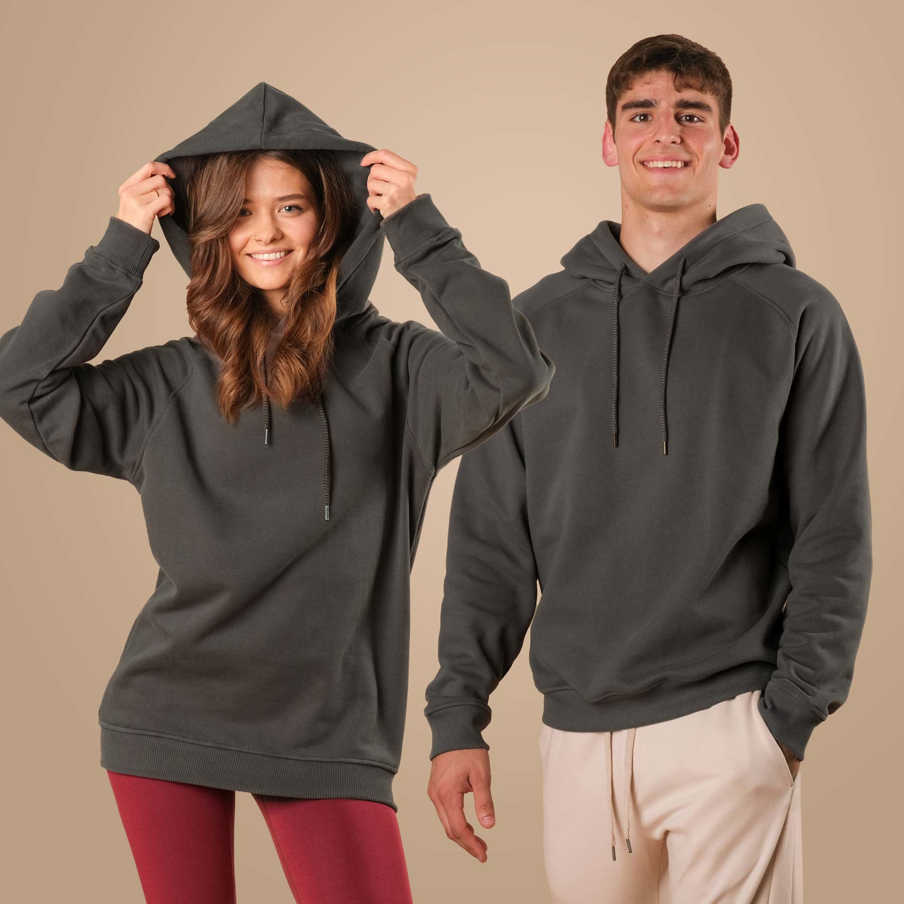 Yoga Hoodie Kapuzenpulli anthrazit