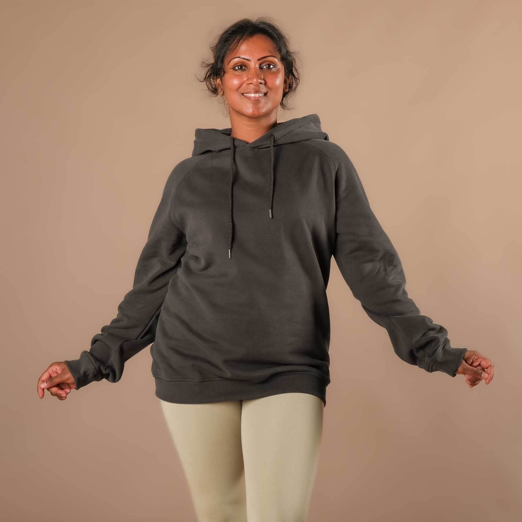 Yoga Hoodie Kapuzenpulli anthrazit