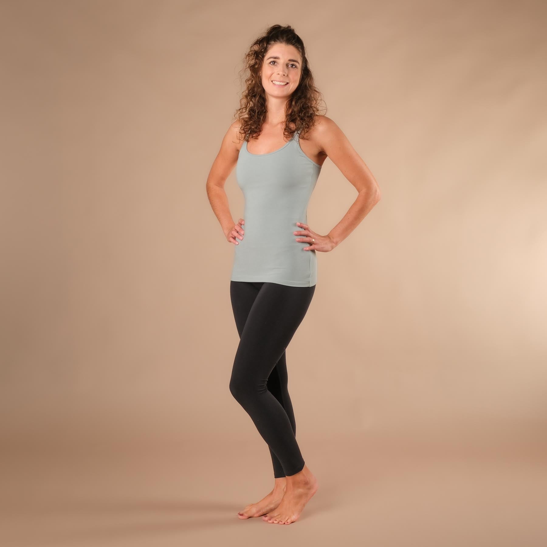 Yoga Tank Top Joy lang made in Switzerland green-water