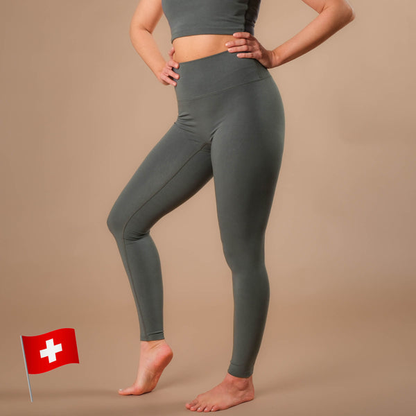 Yoga Leggings Comfy smaragd, in der Schweiz hergestellt