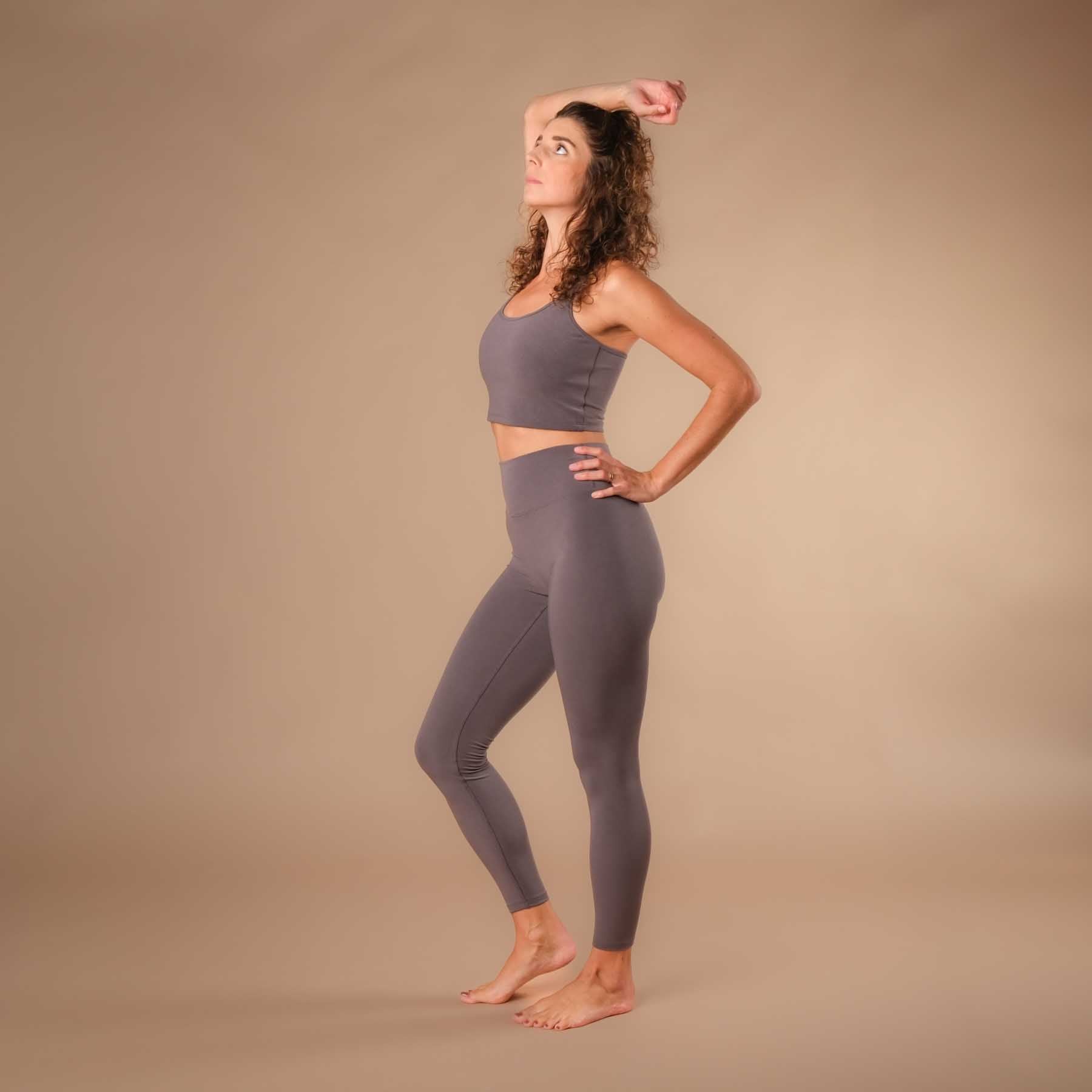 Yoga Leggings Comfy steel-grey, in der Schweiz hergestellt