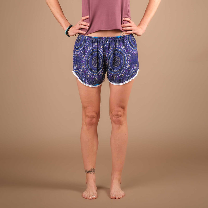 Yoga Pom Pom Shorts indigo