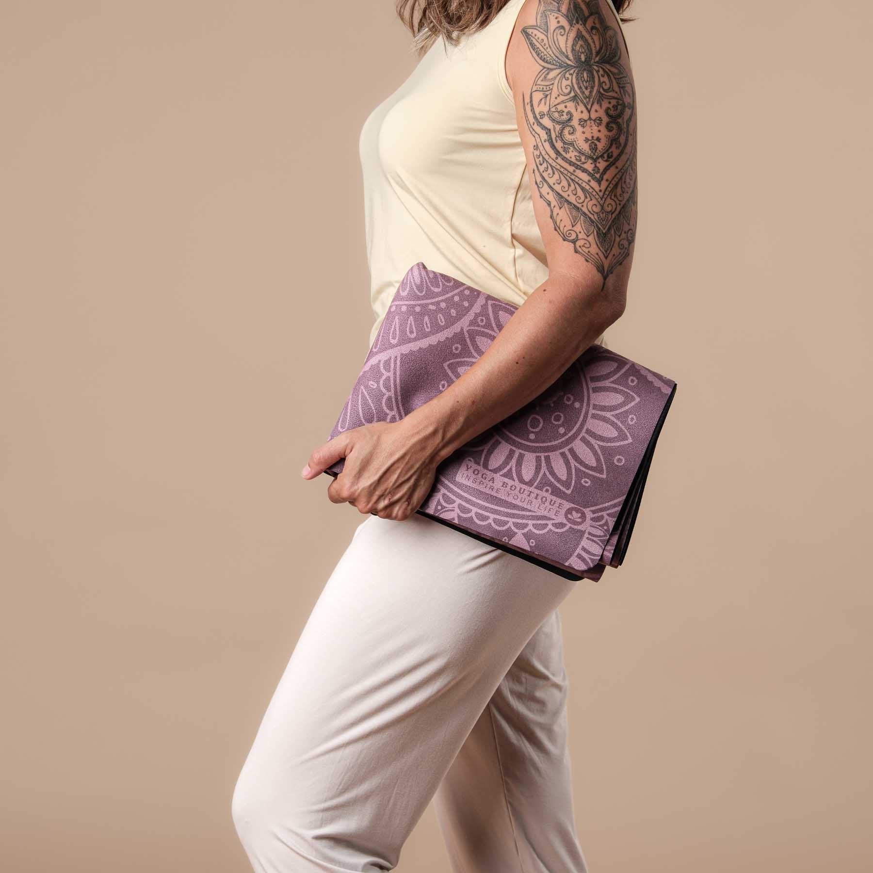 Tapis de voyage - Tapis de yoga Mandala lavande