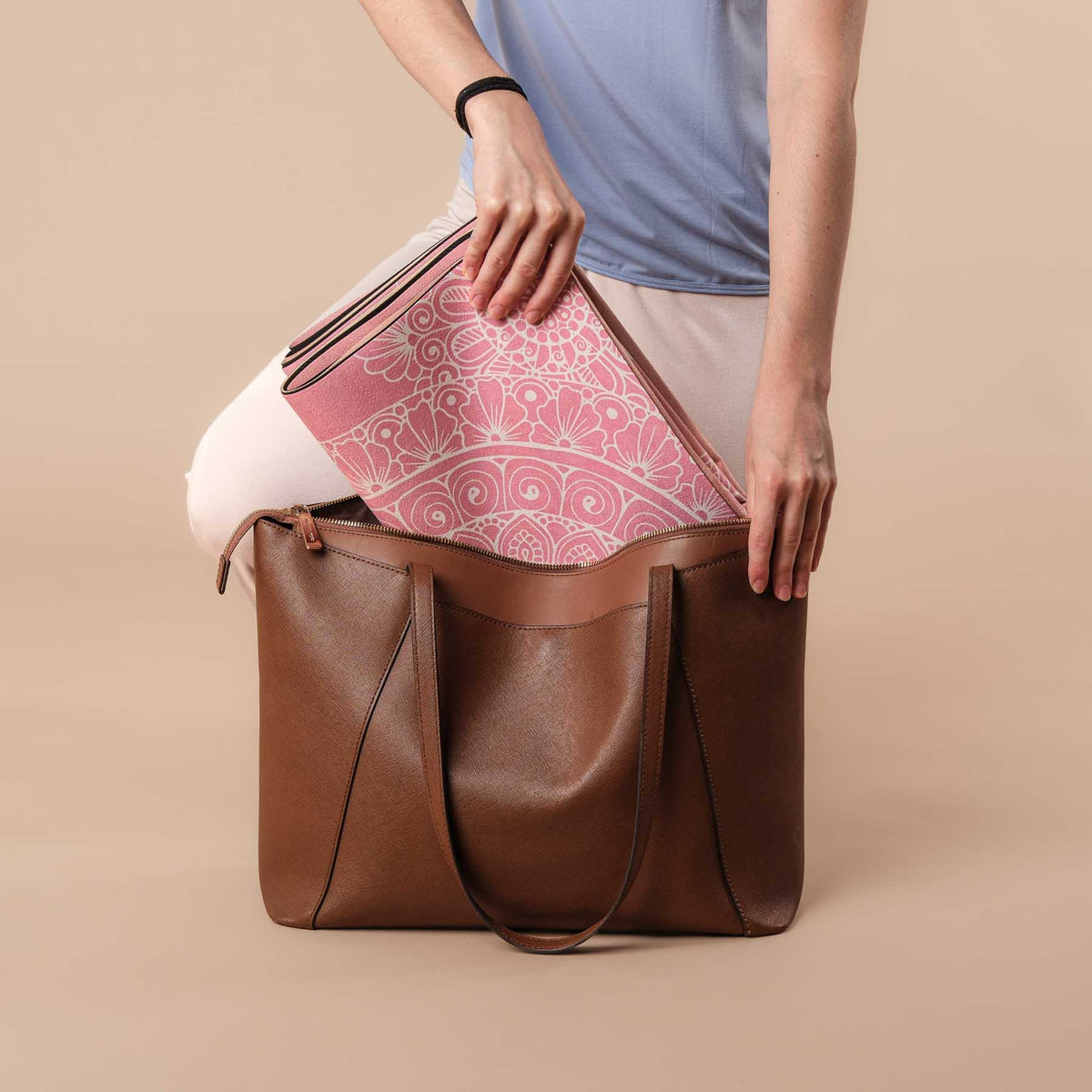 Yoga Reisematte - Yogatuch Mimo apricot